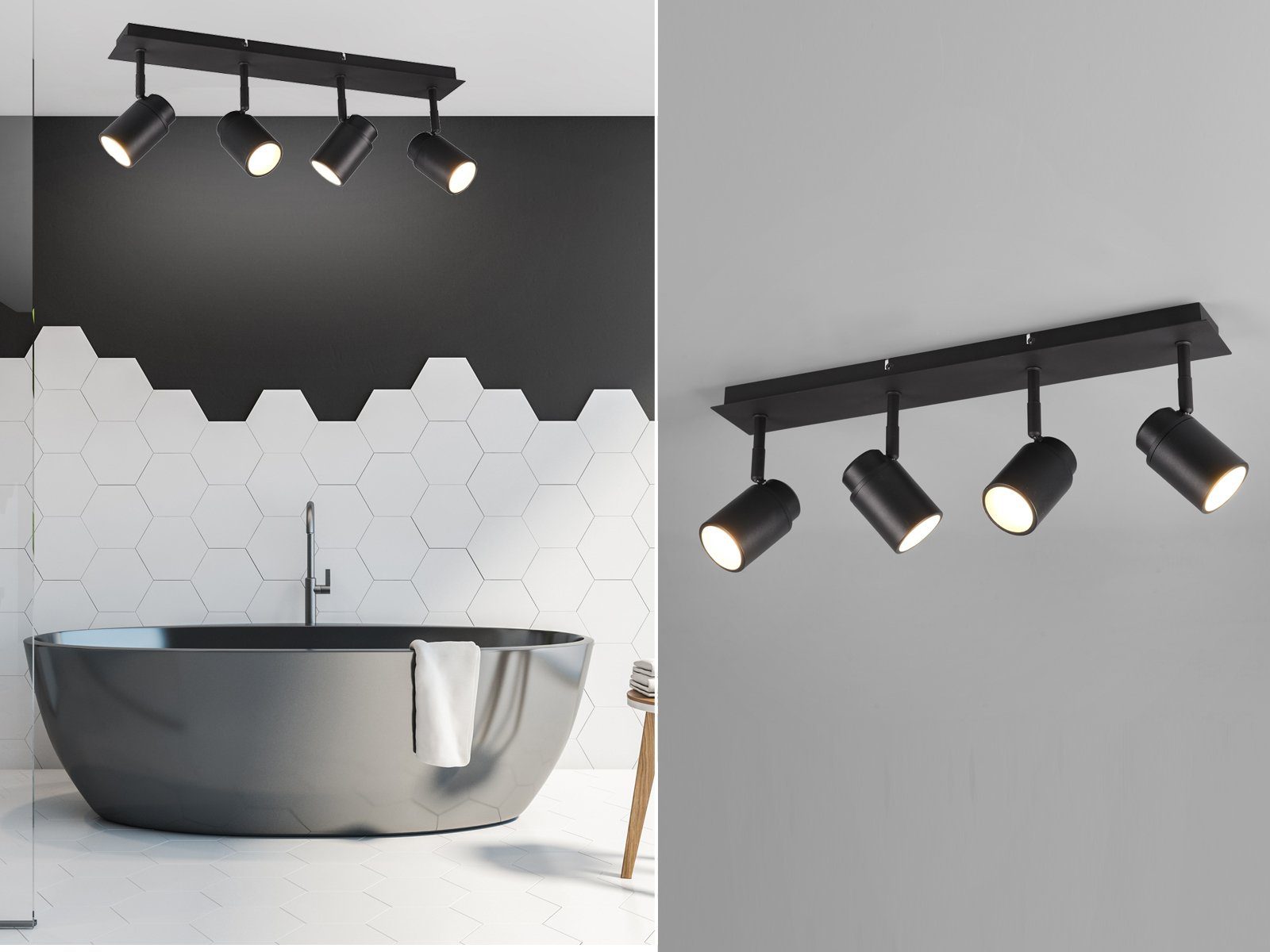 TRIO Leuchten LED Deckenstrahler, Dimmfunktion, LED wechselbar, Warmweiß, B günstig online kaufen