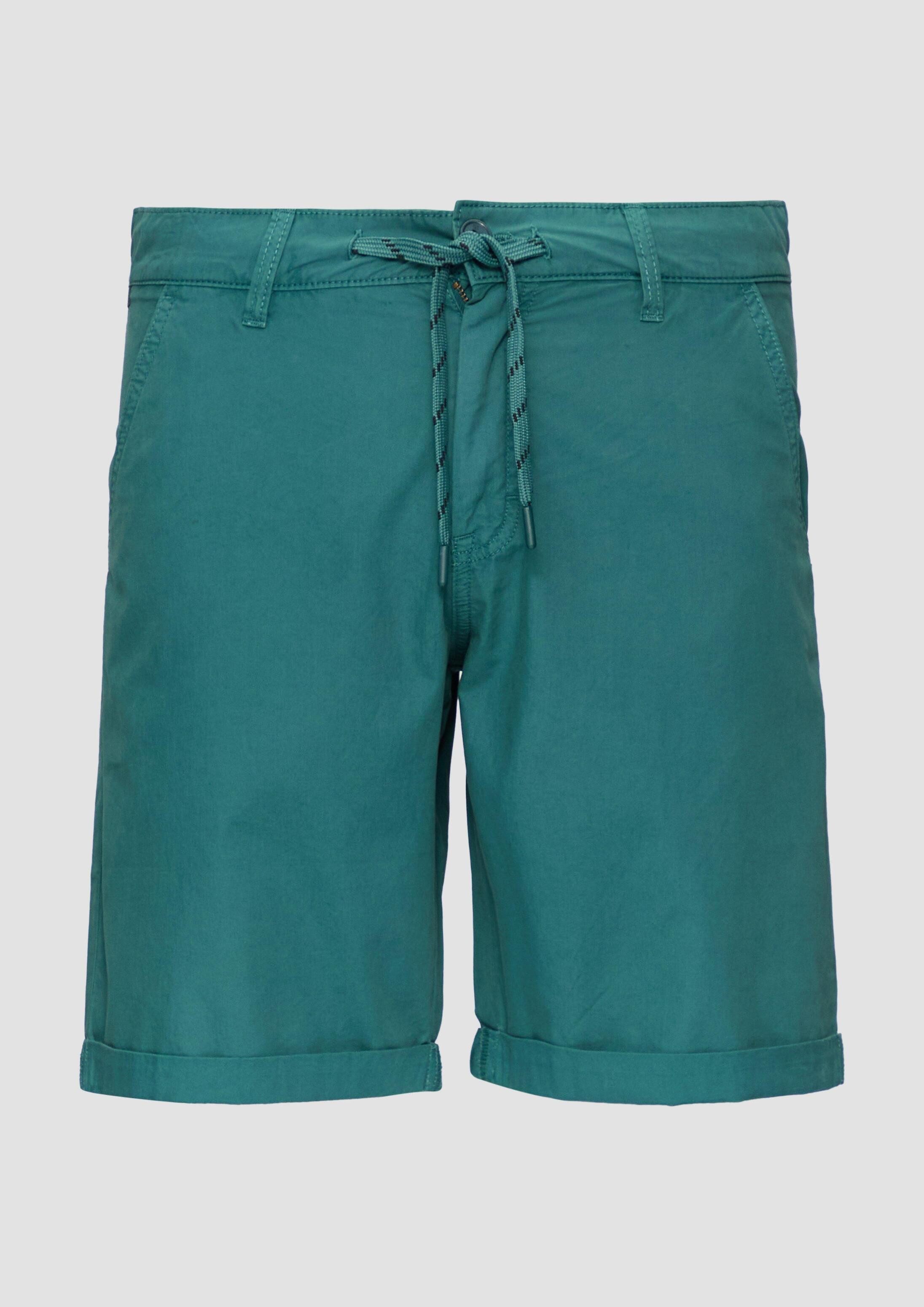 QS Shorts Hose JOHN Chino-Shorts aus Baumwolle mit fixiertem Umschlag