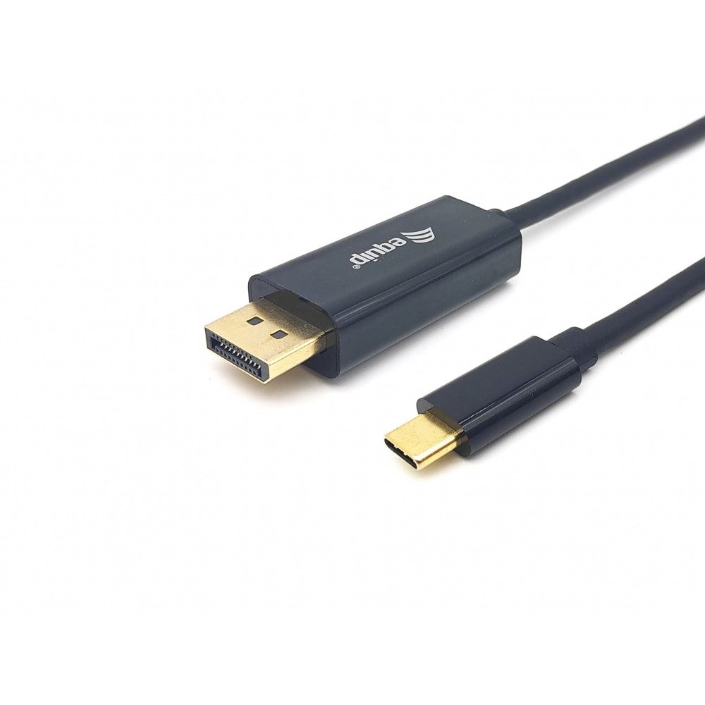 Equip EQUIP 133426 USB-C auf DP-Kabel, 1,0 m, 4K/60 Hz Smartphone-Adapter USB-C auf DisplayPort zu USB-C auf DisplayPort, Premium Qualität für beste Leistung