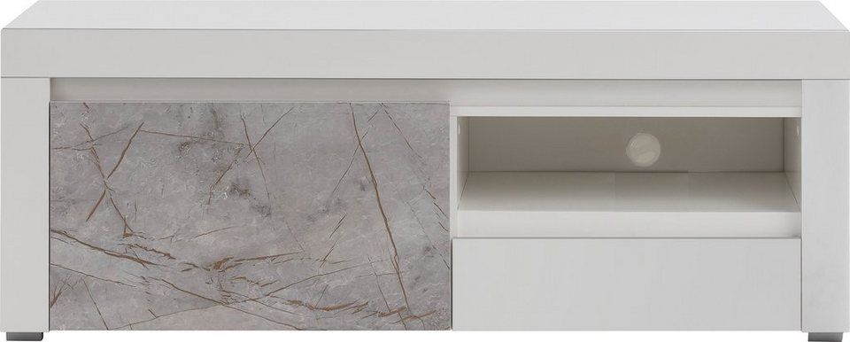 Home affaire Lowboard Stone Marble, mit einem edlen Marmor-Optik Dekor,  Breite 140 cm, Passend zu weiteren Möbelstücken der Serie Stone