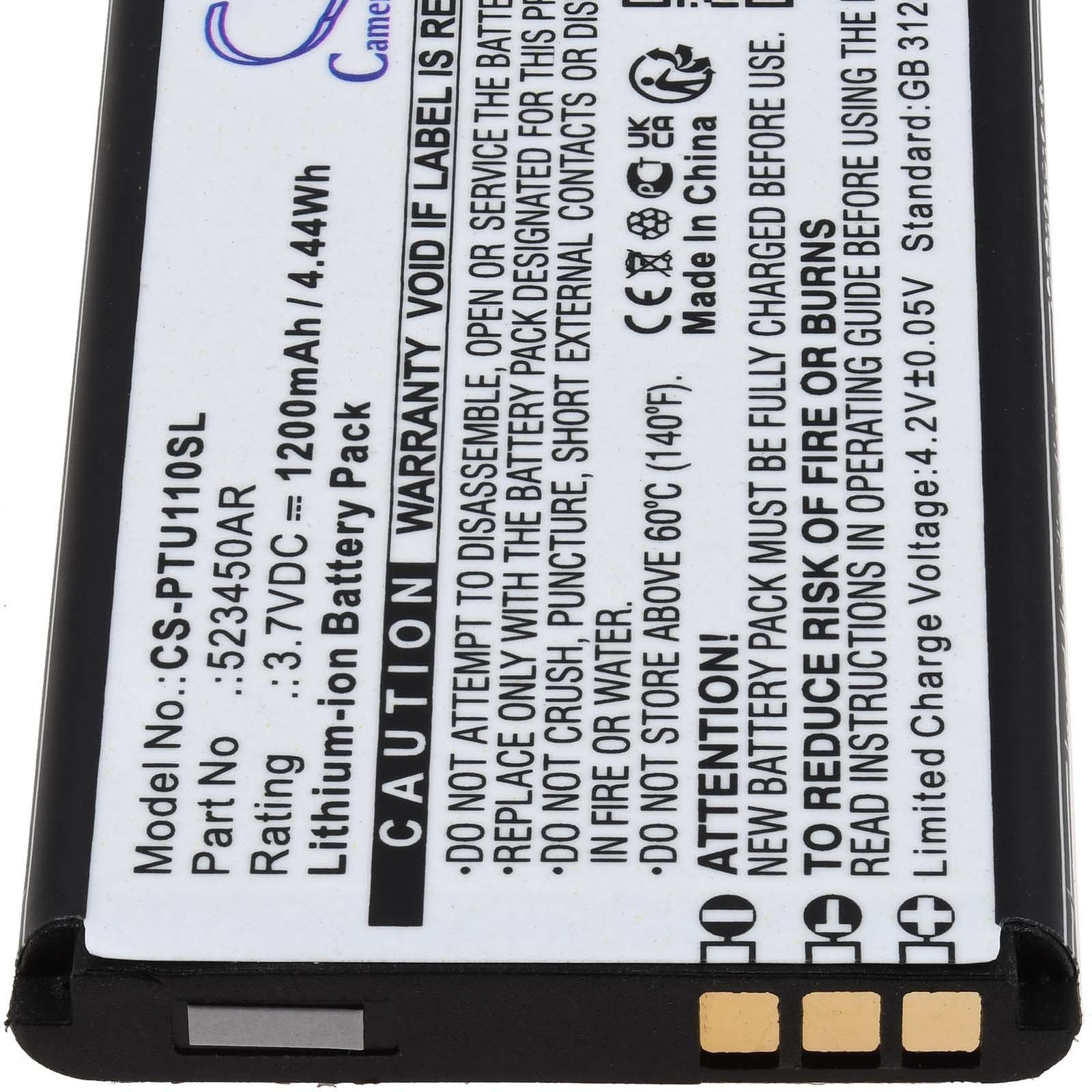 Powery Akku für Panasonic KX-TU110, KX-TU110 EXB Handy-Akku 1200 mAh (3.7 V)