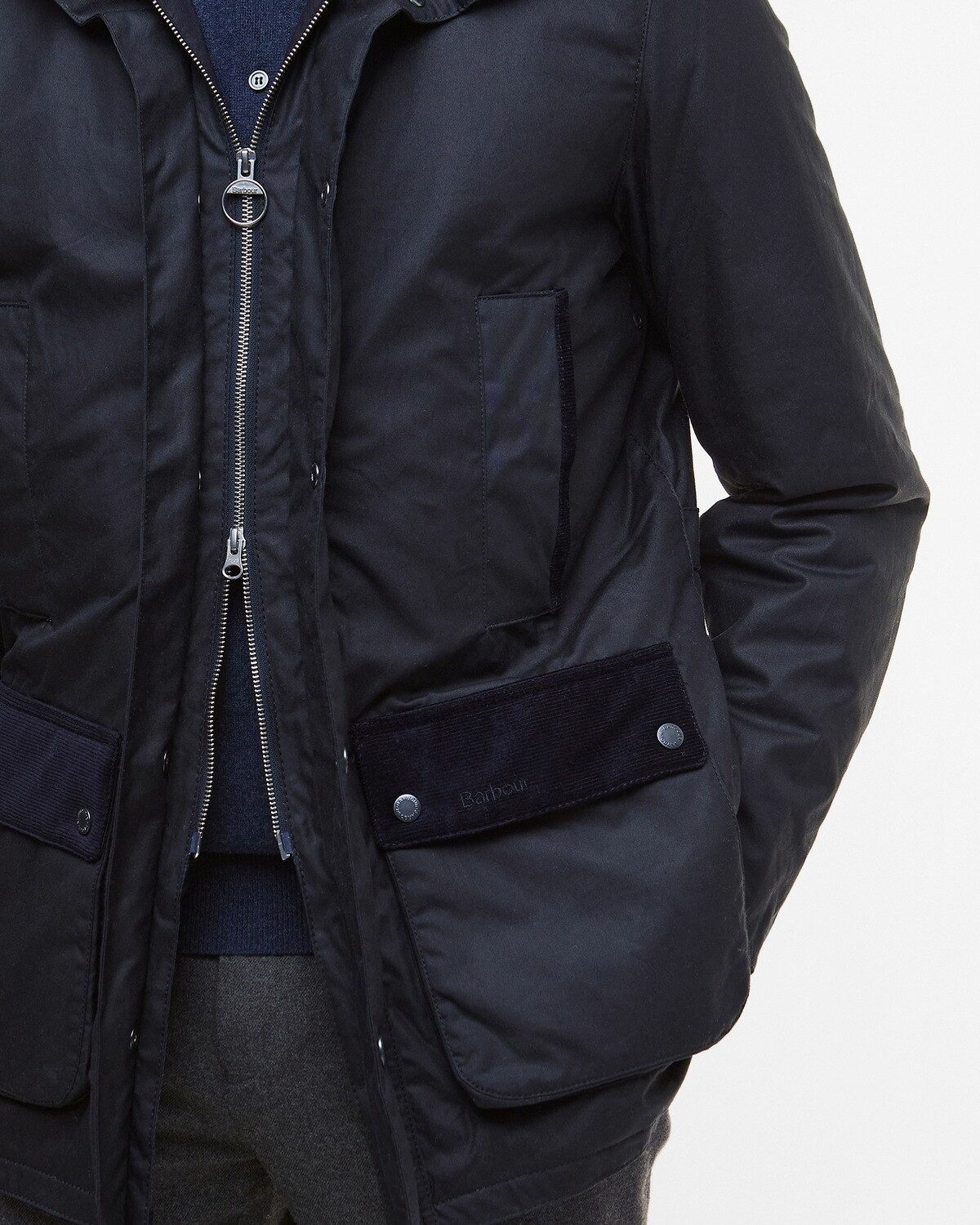 Barbour Parka Wachsparka Modern Border