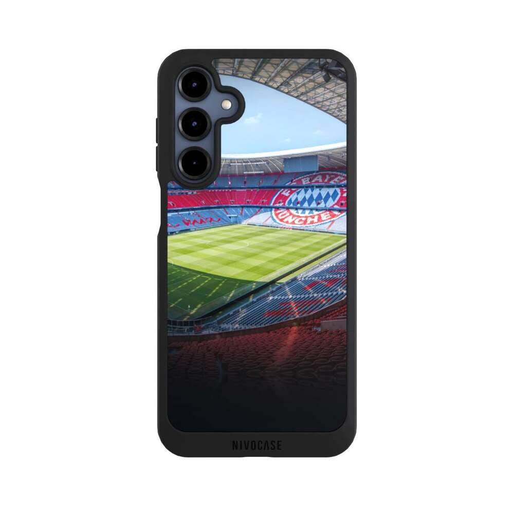 NIVOCASE Handyhülle FC Bayern München FCB Stadion Stadion FC Bayern - Color, Samsung Galaxy A16 5G Handyhülle Hülle NIVOpure Case Schwarz