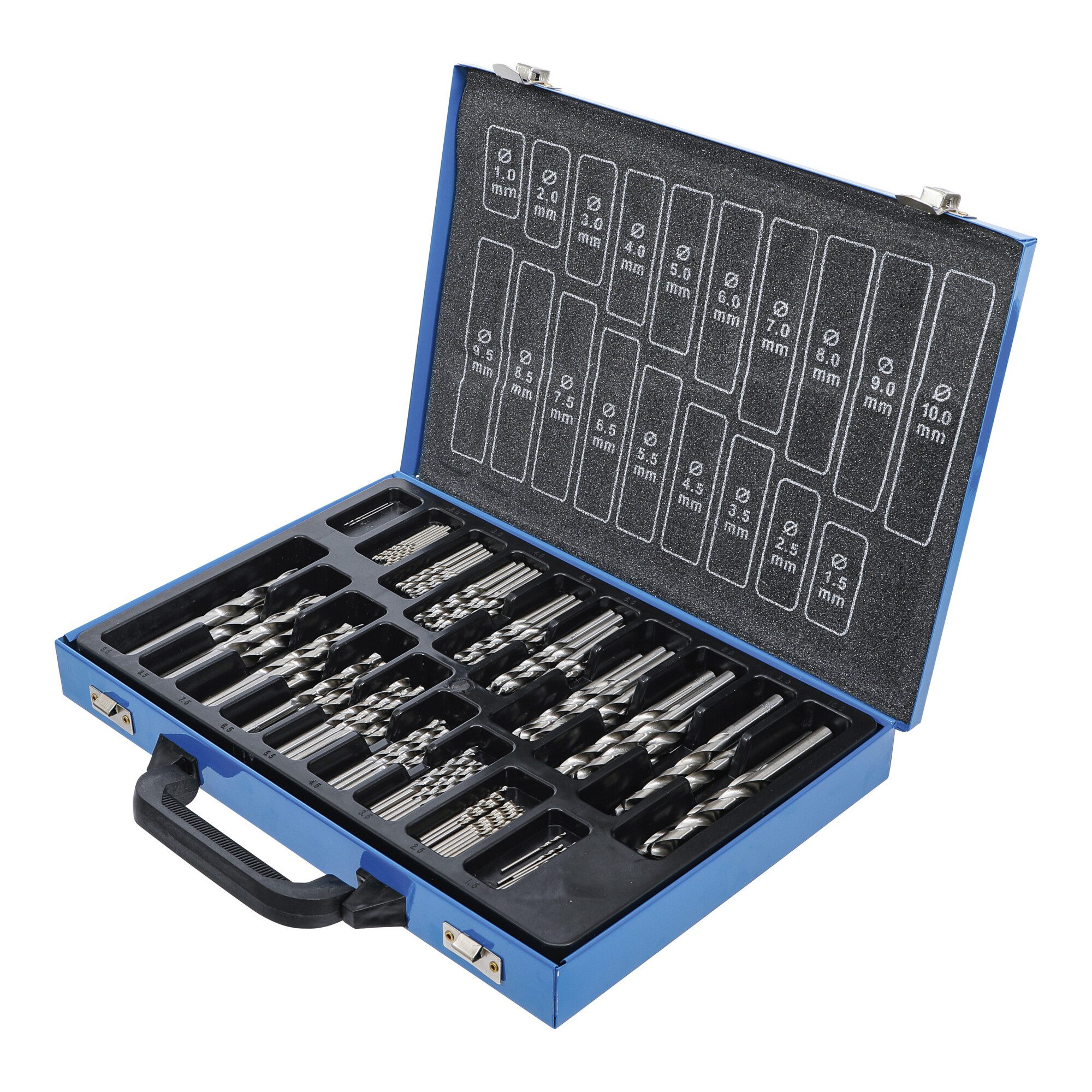 BGS technic Metallbohrer BGS Spiralbohrer-Satz HSS 1 - 10 mm, 170-tlg.
