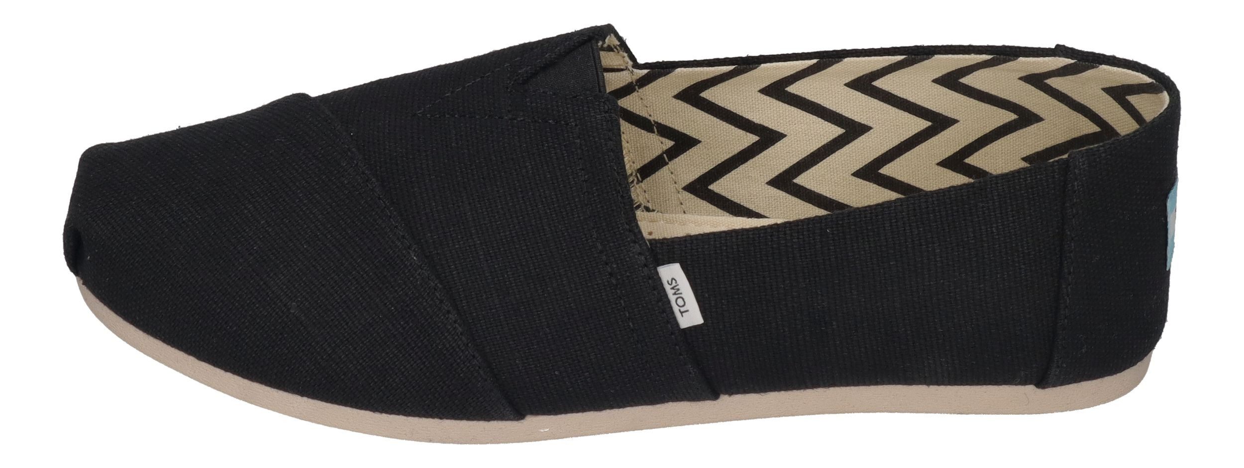 TOMS ALPARGATA WIDE Espadrille Black Wide Heritage Canvas