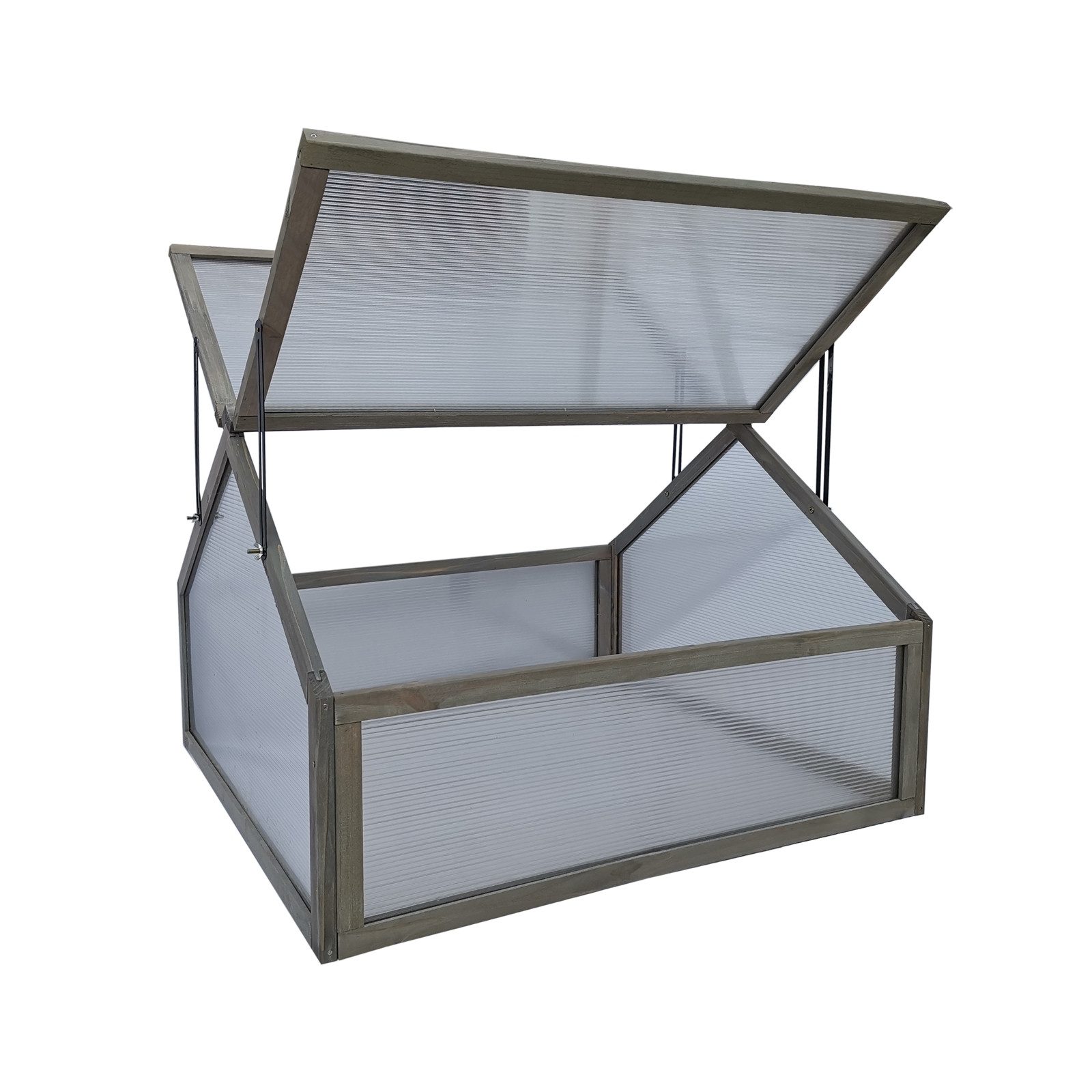 HTI-Living Frühbeet Frühbeet aus Holz und Polycarbonat (Stück, 1 St., 1 Frühbeet), Gewächshaus Hochbeetaufsatz