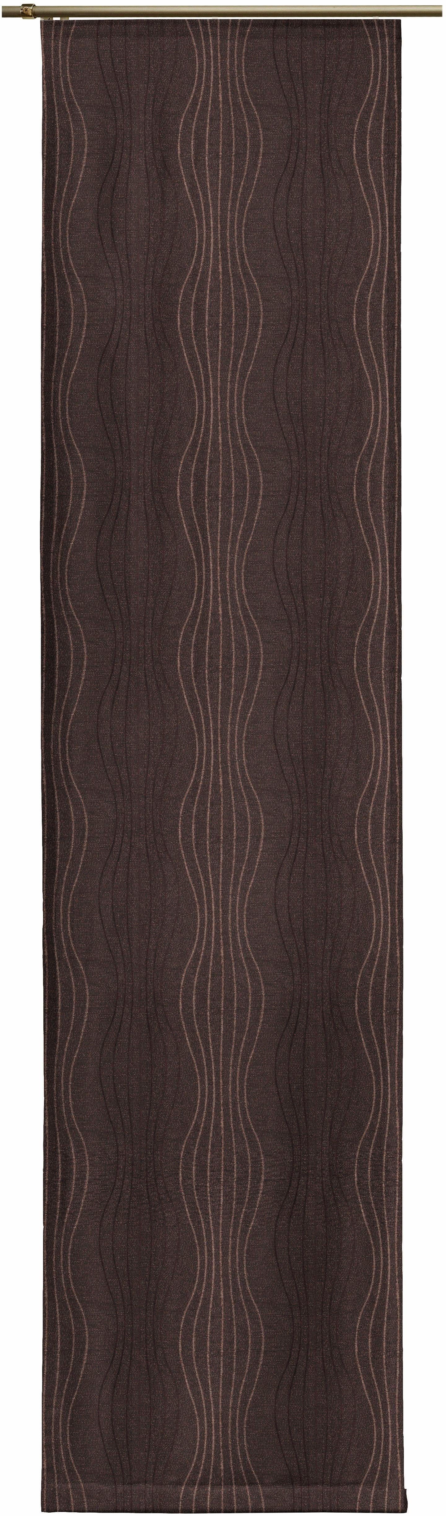 Wirth Schiebegardine Riccia (1 St), Klettband, blickdicht, Jacquard, inkl. Beschwerungsstange