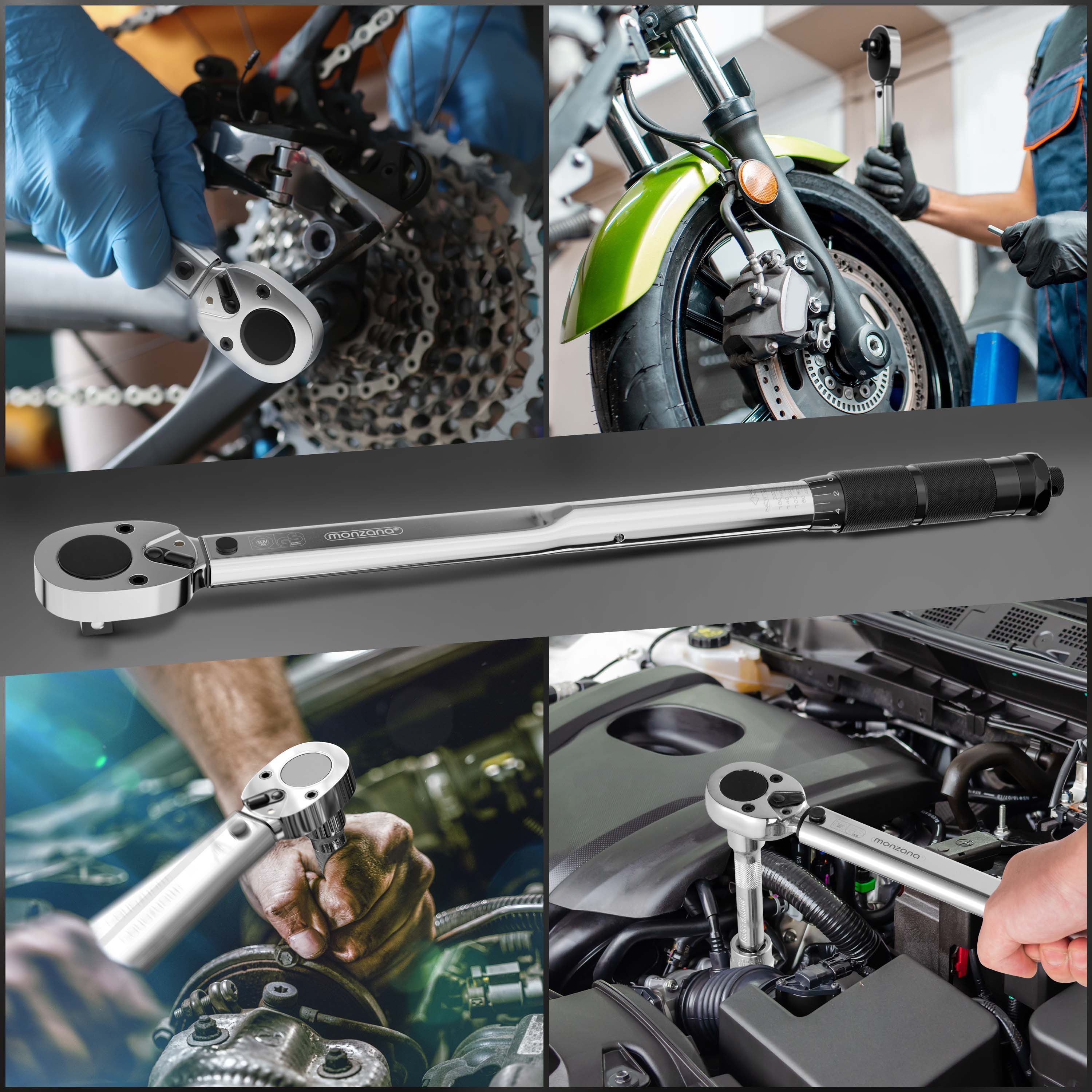 Deuba Wagenheber, 2-tlg., hydraulisch 2 Tonnen 85-330mm Drehmomentschlüssel 6tlg. 1/2" 40-210Nm