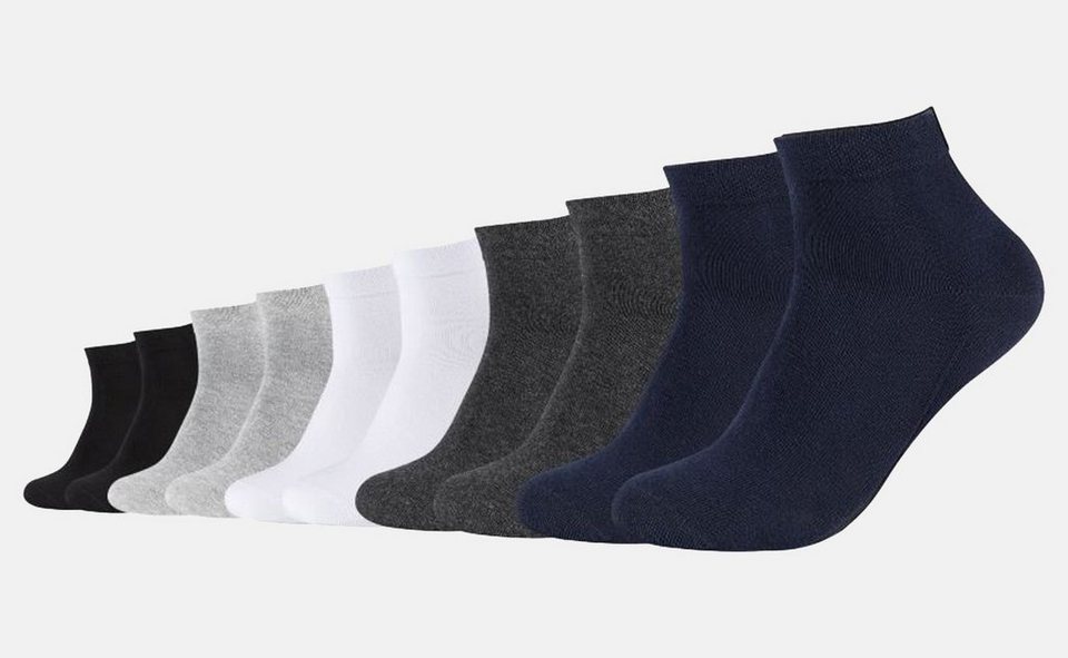 Camano Sportsocken Unisex Socken Ca-Soft Organic Cotton Quarter (10-Paar)  Regularsocken aus pflegeleichter Baumwollmischung