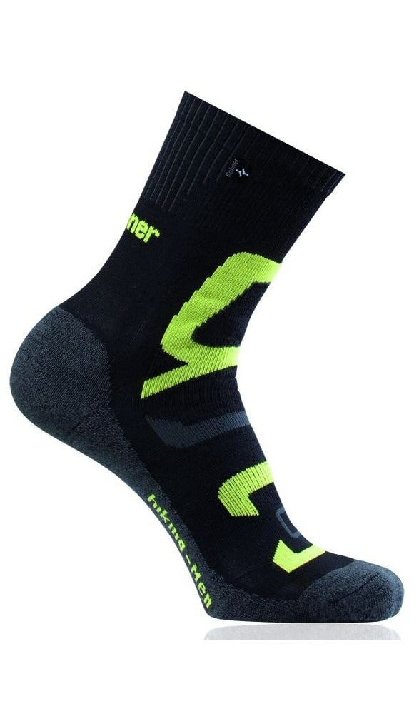 Wandersocken Hiking schwarz/lime Herren - 1 Paar