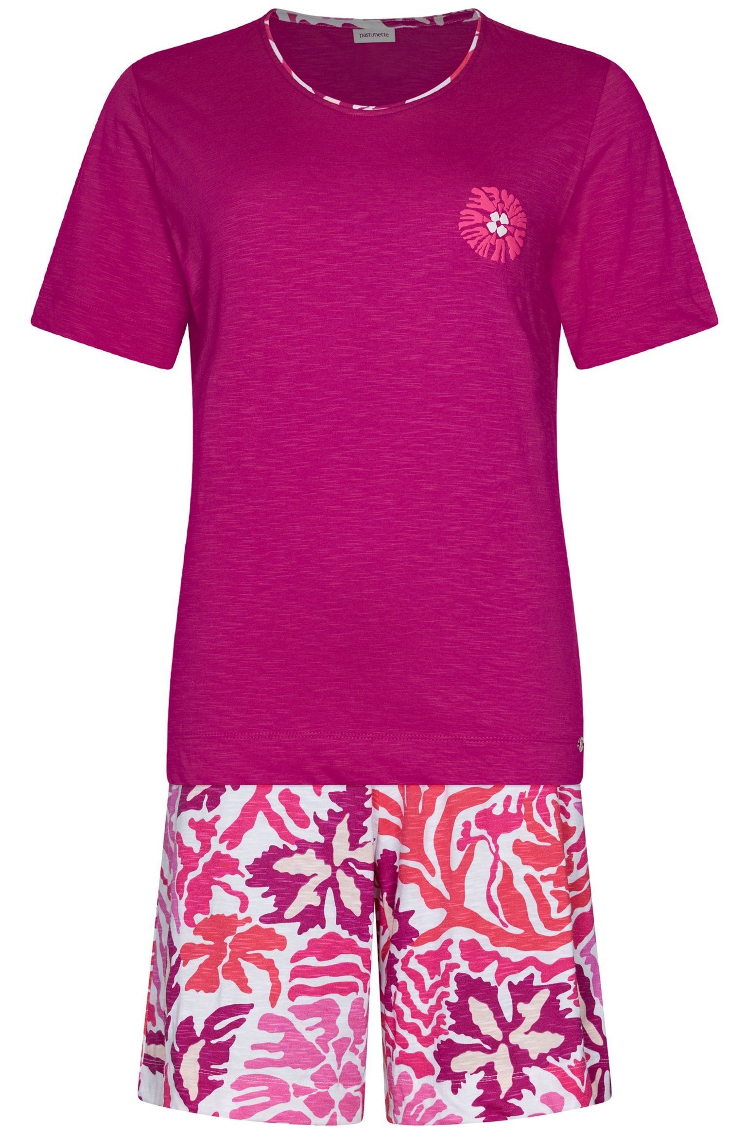 Pastunette Shorty Modischer Damen Pyjama kurz (2 tlg) Baumwolle