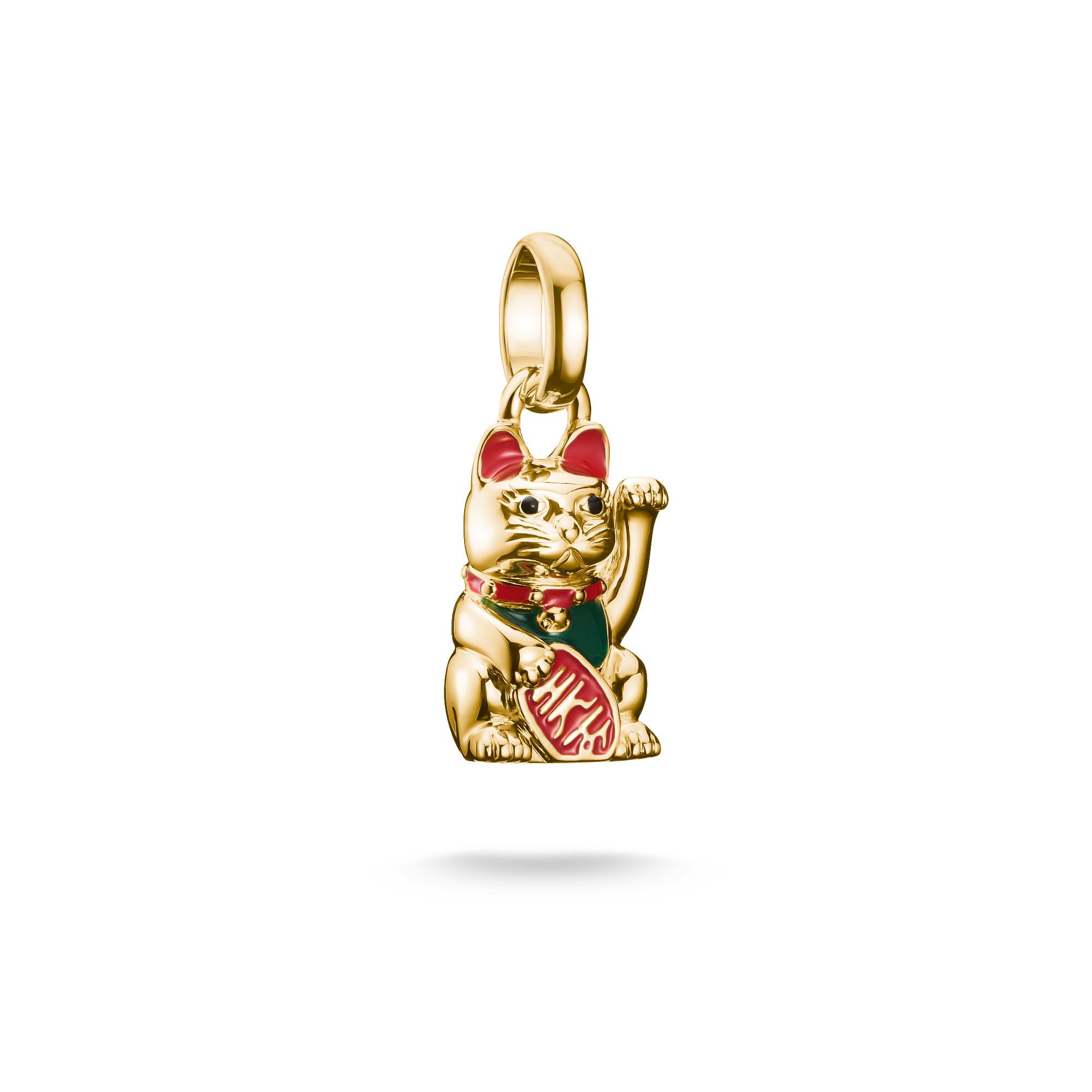 THOMAS SABO Charm-Einhänger Charm Maneki-neko / Winkekatze vergoldet - Connect