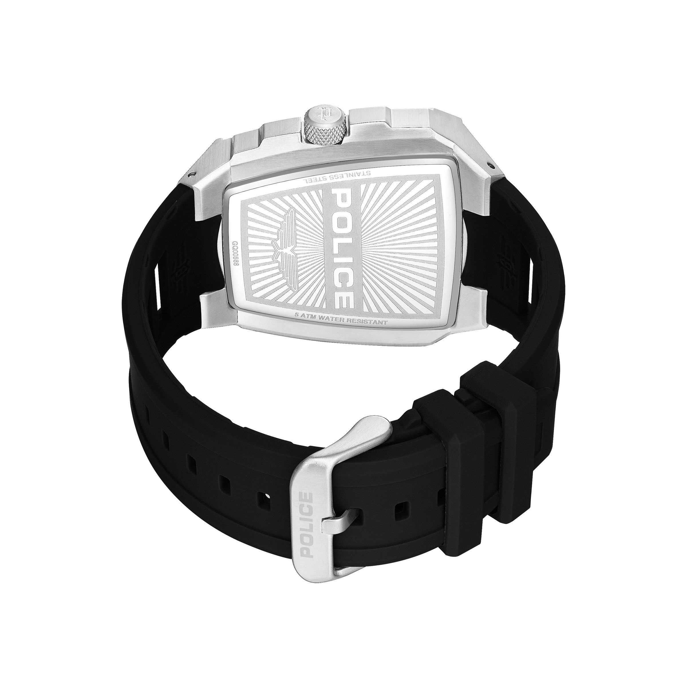 Police Quarzuhr Tough Gear PEWGQ0056809, Armbanduhr, Herrenuhr, Lederarmband, analog, Tag, Wochentag