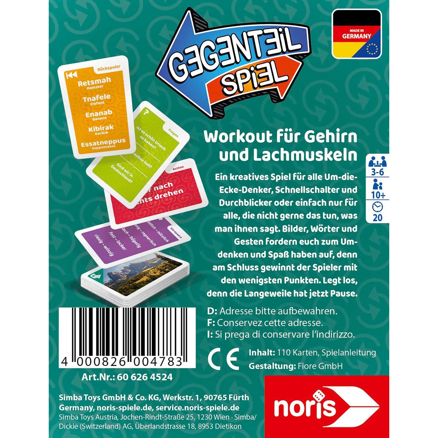 Noris Spiel Gegenteil Kartenspiel
