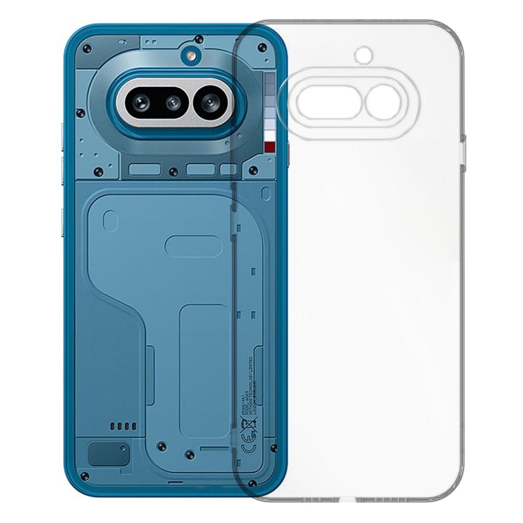 Wigento Handyhülle für Nothing Phone 4a TPU Silikon Slim Dünn Flexibel Transparent 6,78 Zoll, Stilvolle TPU Hülle, präzise Aussparungen, schützend