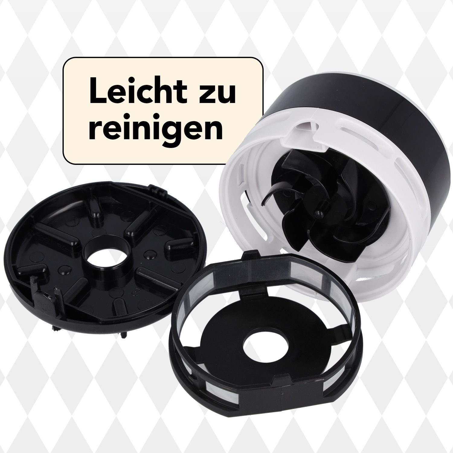 CLAUSS Akku-Handstaubsauger 2Clean Tischstaubsauger Schwarz, Mini Staubsauger Büro Gadget, Ideal für Büro, Haushalt oder Auto