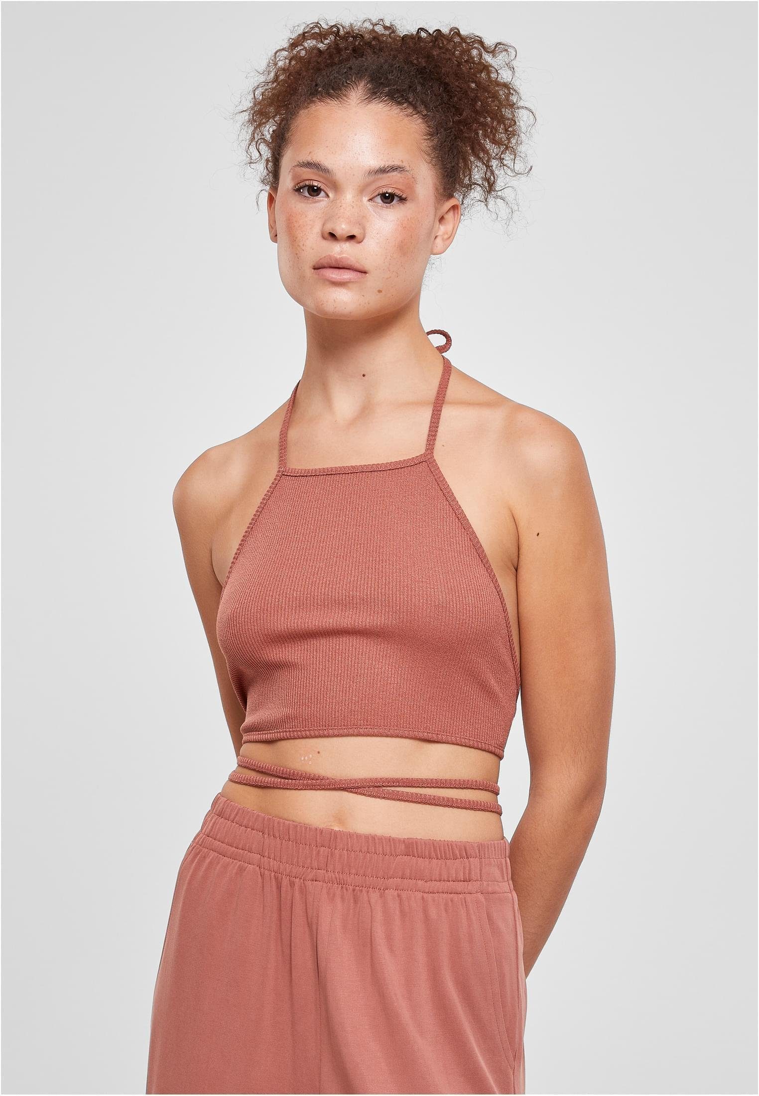 URBAN CLASSICS Tanktop Ladies Rib Trapeze Cropped Top XS bis 5XL