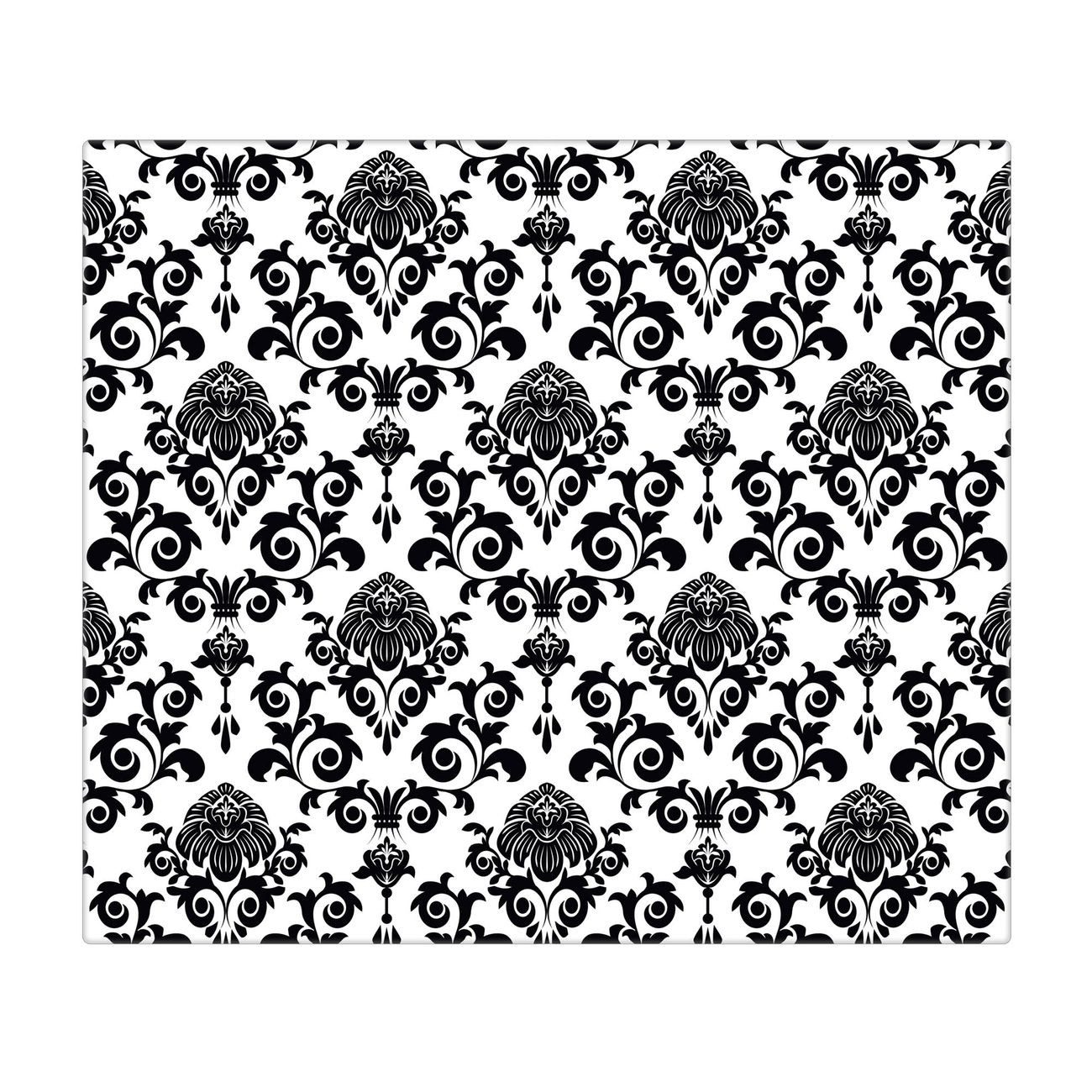 banjado Herd-Abdeckplatte einteilig aus Glas mit Motiv Barock, (gehärtet, 1 tlg., inkl. selbstklebende Gummifüßchen)