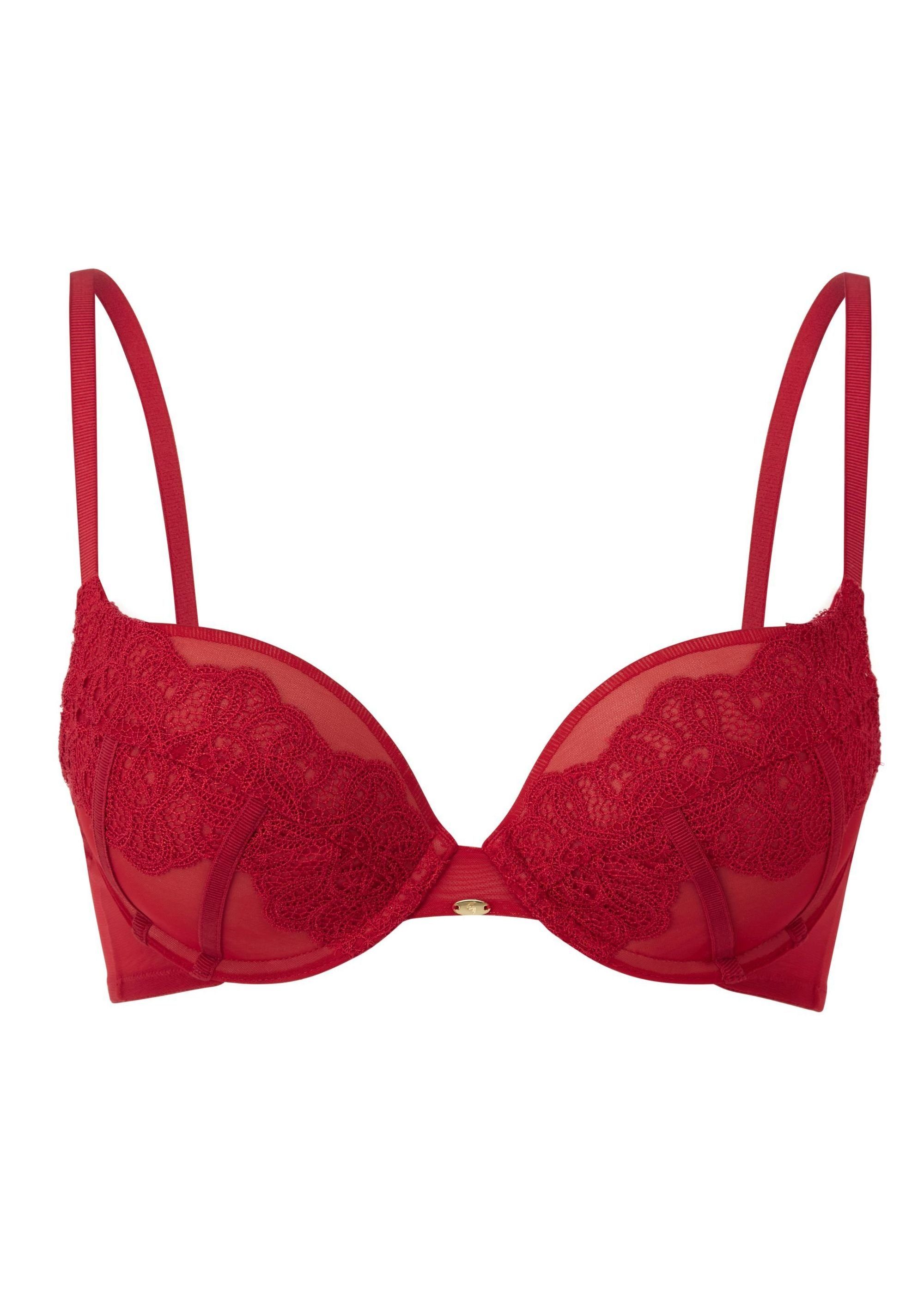 Gossard Dekolleté-BH VIP Guipure Push-Up BH Lipstick Red (Push-Up, 1-tlg., Spitze/Netz) verführerisch sexy