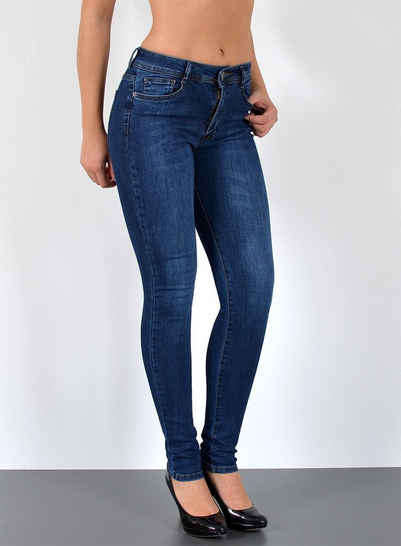 ESRA Skinny-fit-Jeans J106_ Damen Skinny Jeans High Waist Jeans Damen Stretch Jeans-Hose Skinny