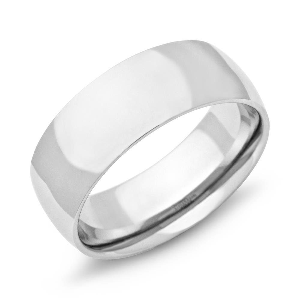 Unique Fingerring Breiter Edelstahl Ring poliert 8mm R9101 von Unique