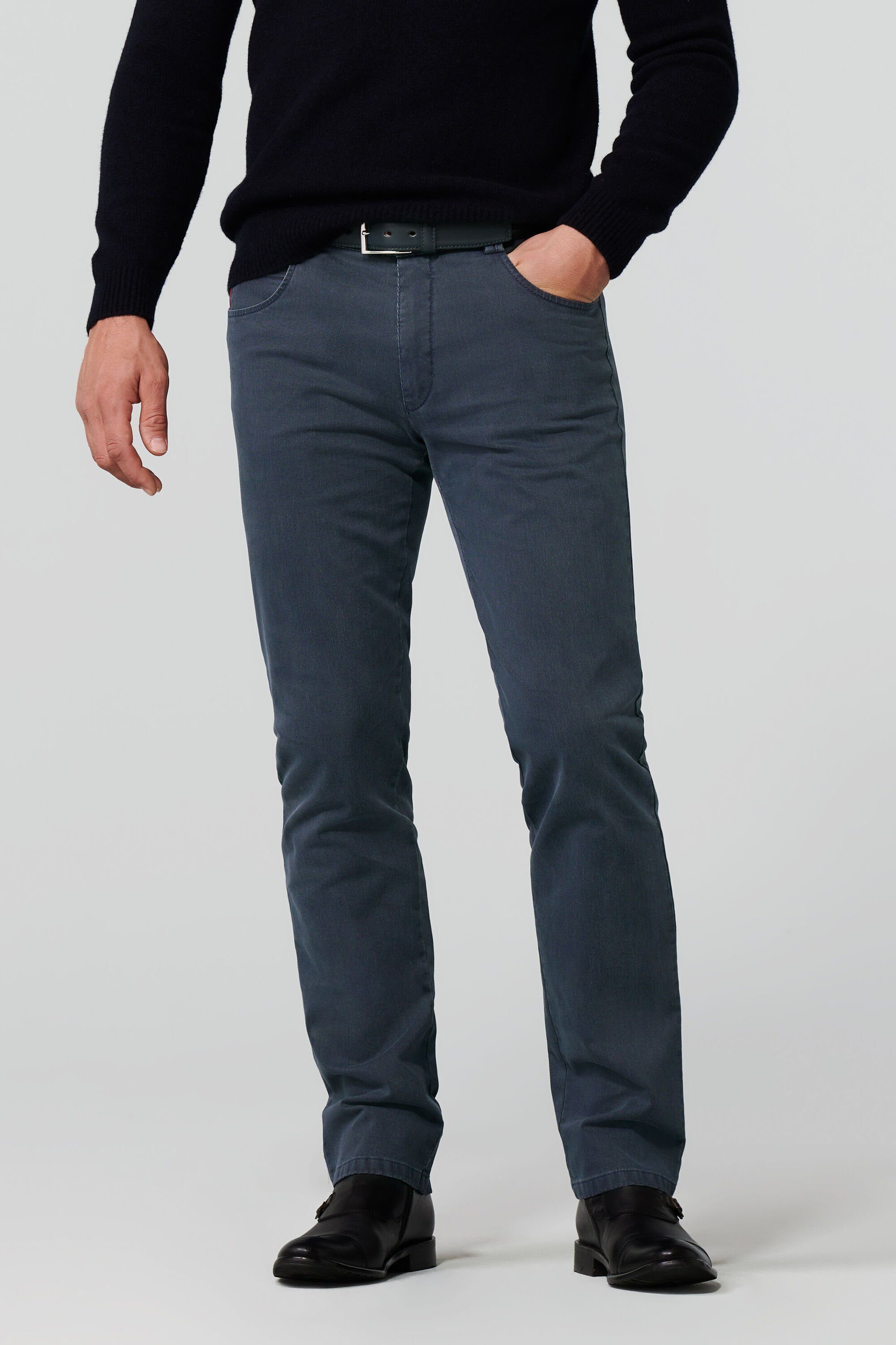 5-Pocket-Design MEYER im jeansblau Chinohose