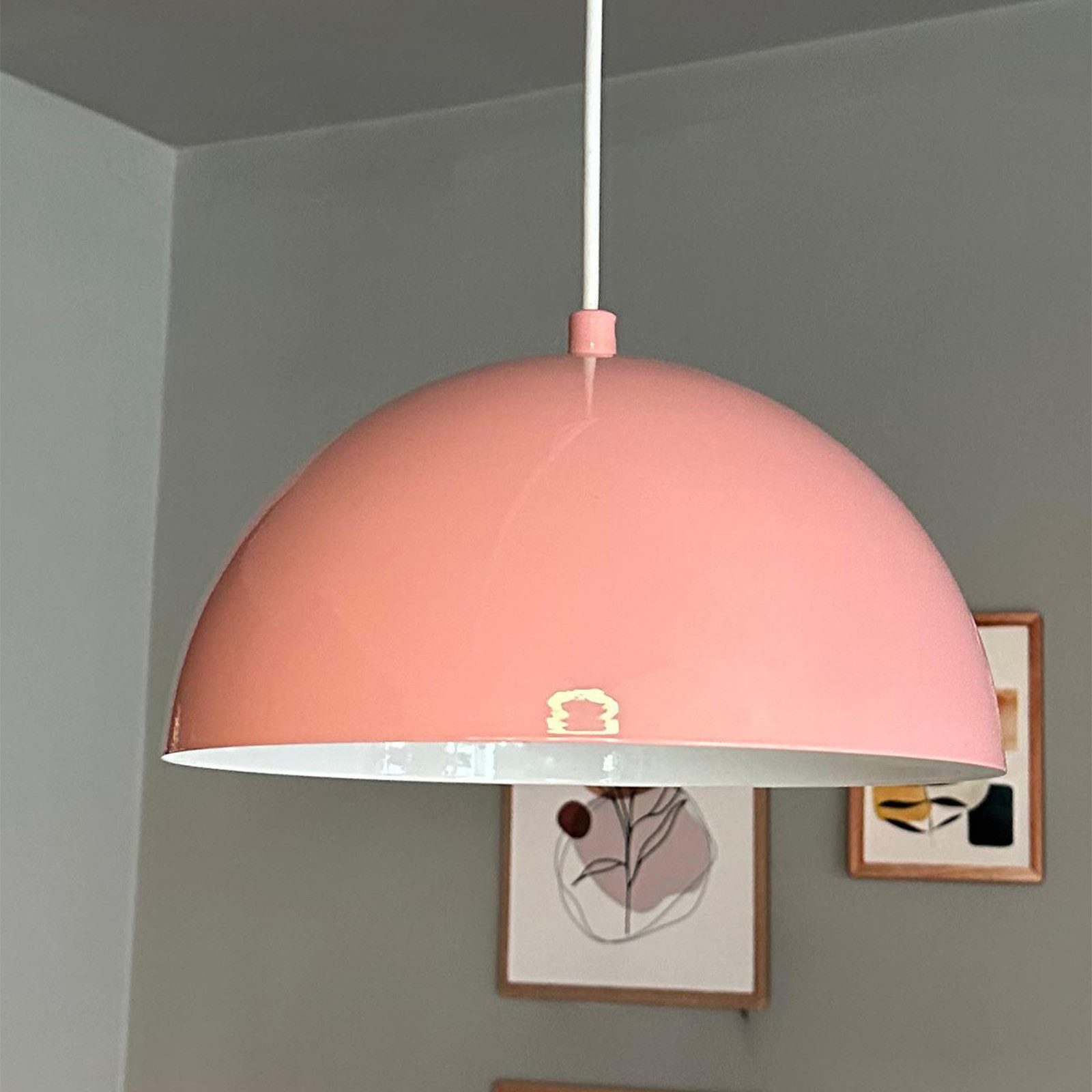 Bamyum Pendelleuchte Bamyum Hängelampe Vintage Ø26 cm E27 Metall Lampe, ohne Leuchtmittel – Bild 4 von 5