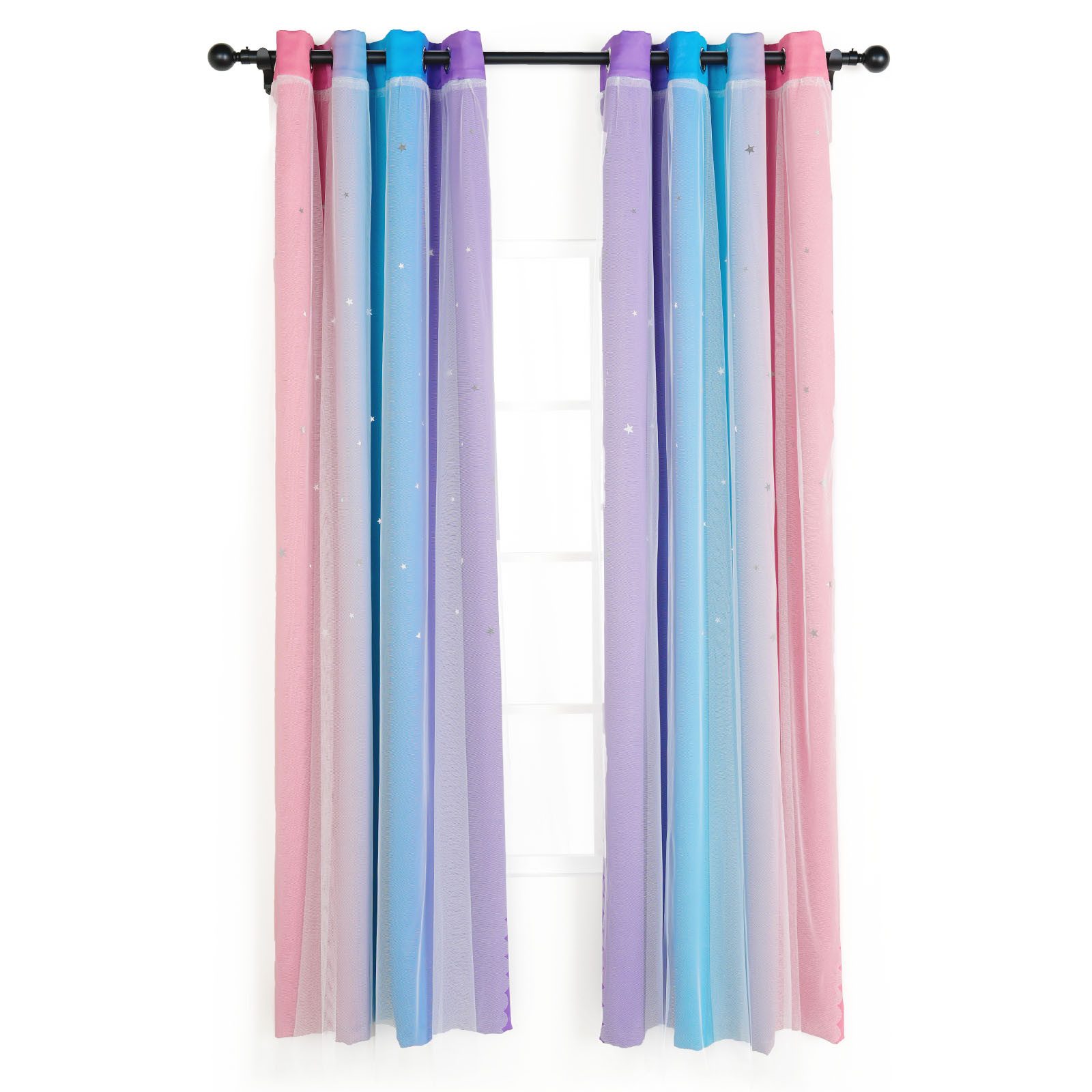 SiviO Vorhang Kinder Verdunkelungsvorhänge mit Sternen-Ombre-Design, günstig online kaufen