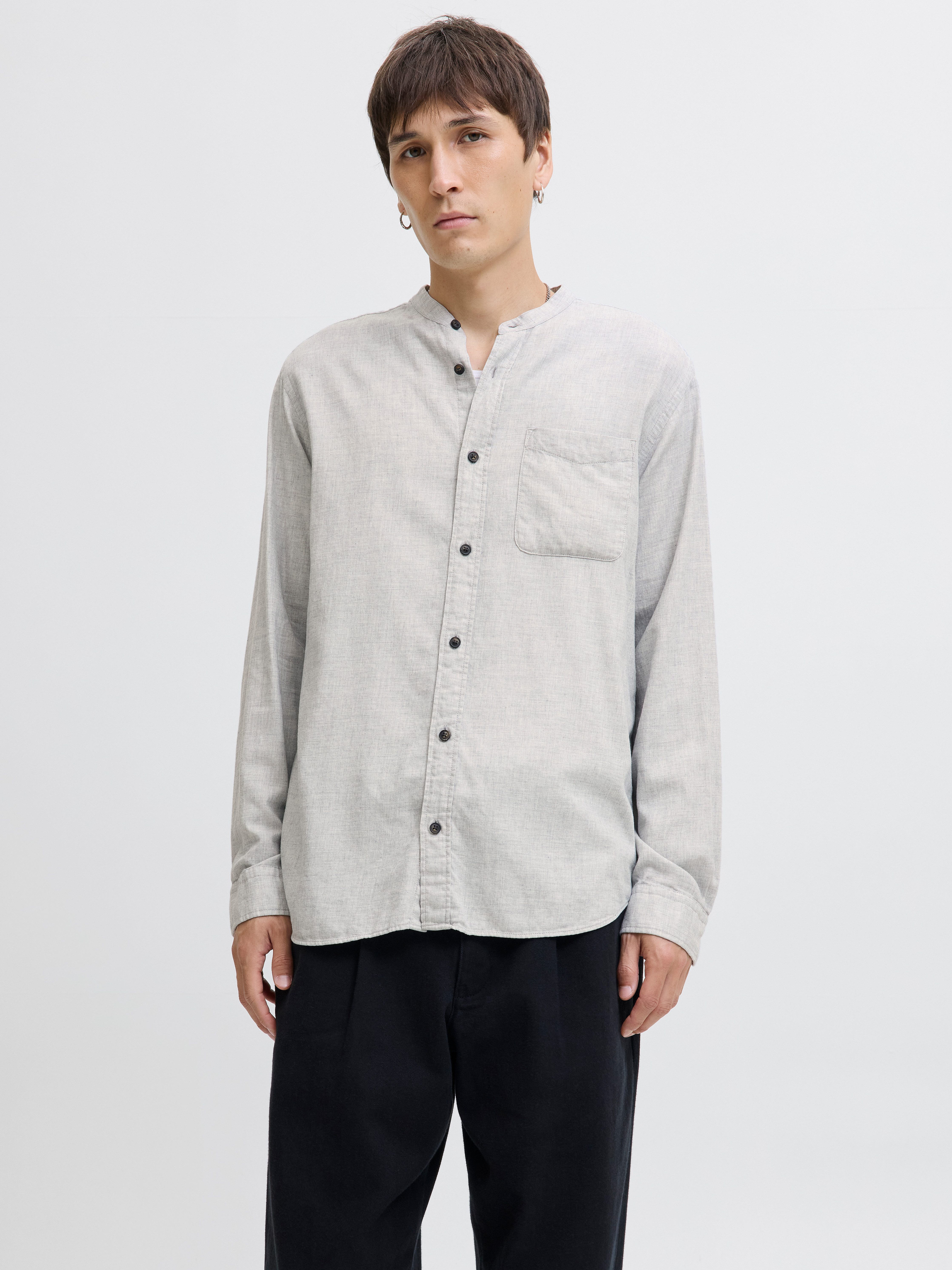 Jack & Jones Langarmhemd JJEBAND MELANGE günstig online kaufen