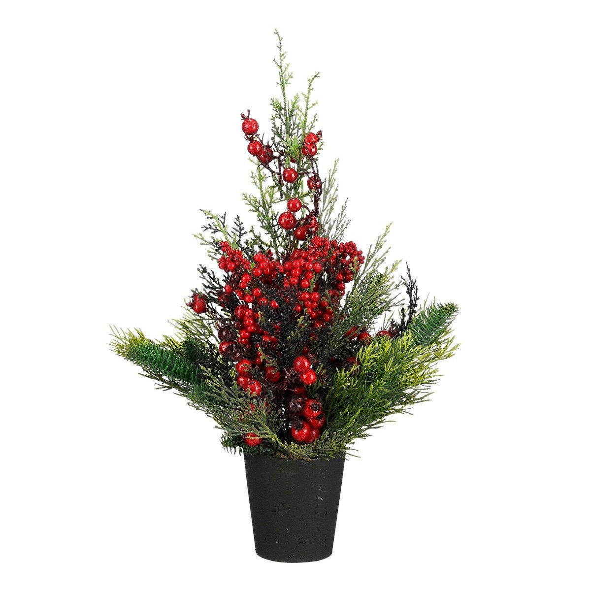 Mica Decorations Künstlicher Weihnachtsbaum Mica Decorations Weihnachtsbaum Zeder In Topf rot - h45xd18cm