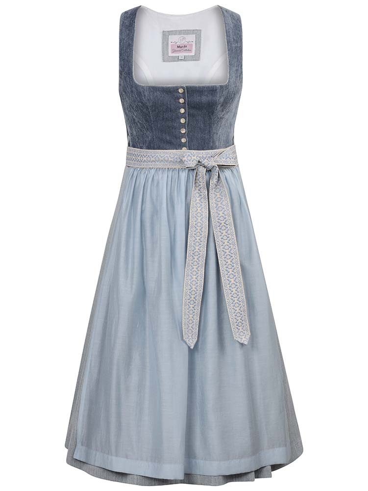 MarJo Dirndl Dirndl Leopoldsdorf 75cm Länge vintage blue