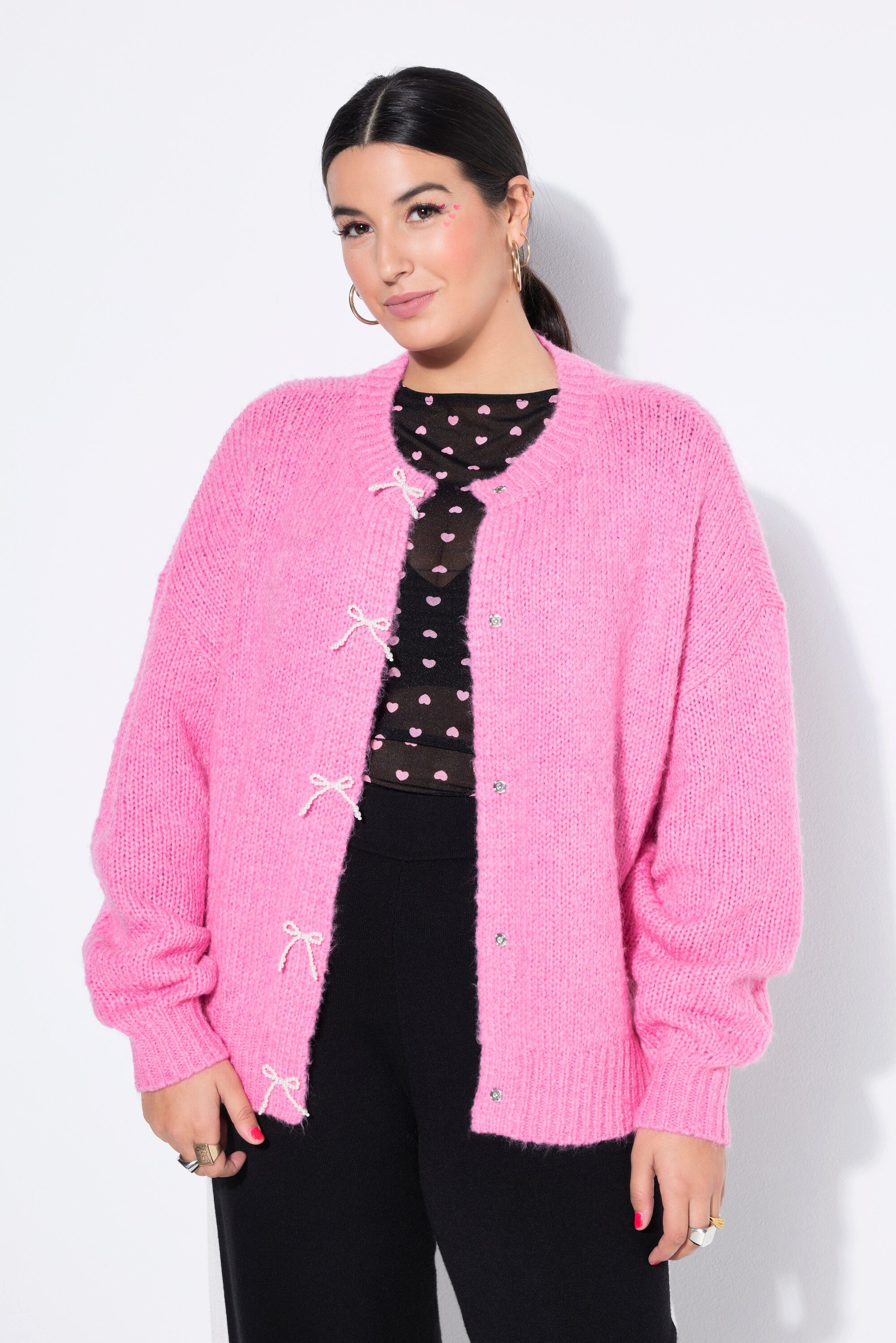 Studio Untold Strickjacke Strickjacke oversized Scheifenknöpfe