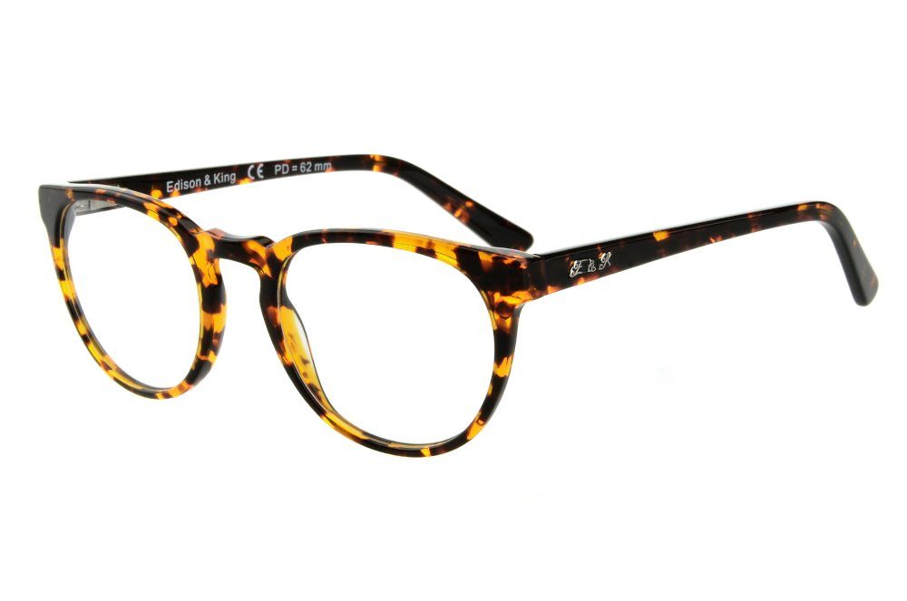 Edison & King Lesebrille Timeless, entspiegelt - runde Brille aus Acetat im Retro-Stil