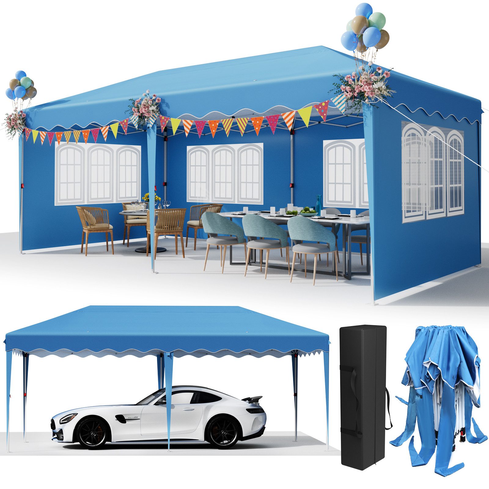 TLGREEN Faltpavillon 3x6M wasserdicht Pavillon, Partyzelt, günstig online kaufen