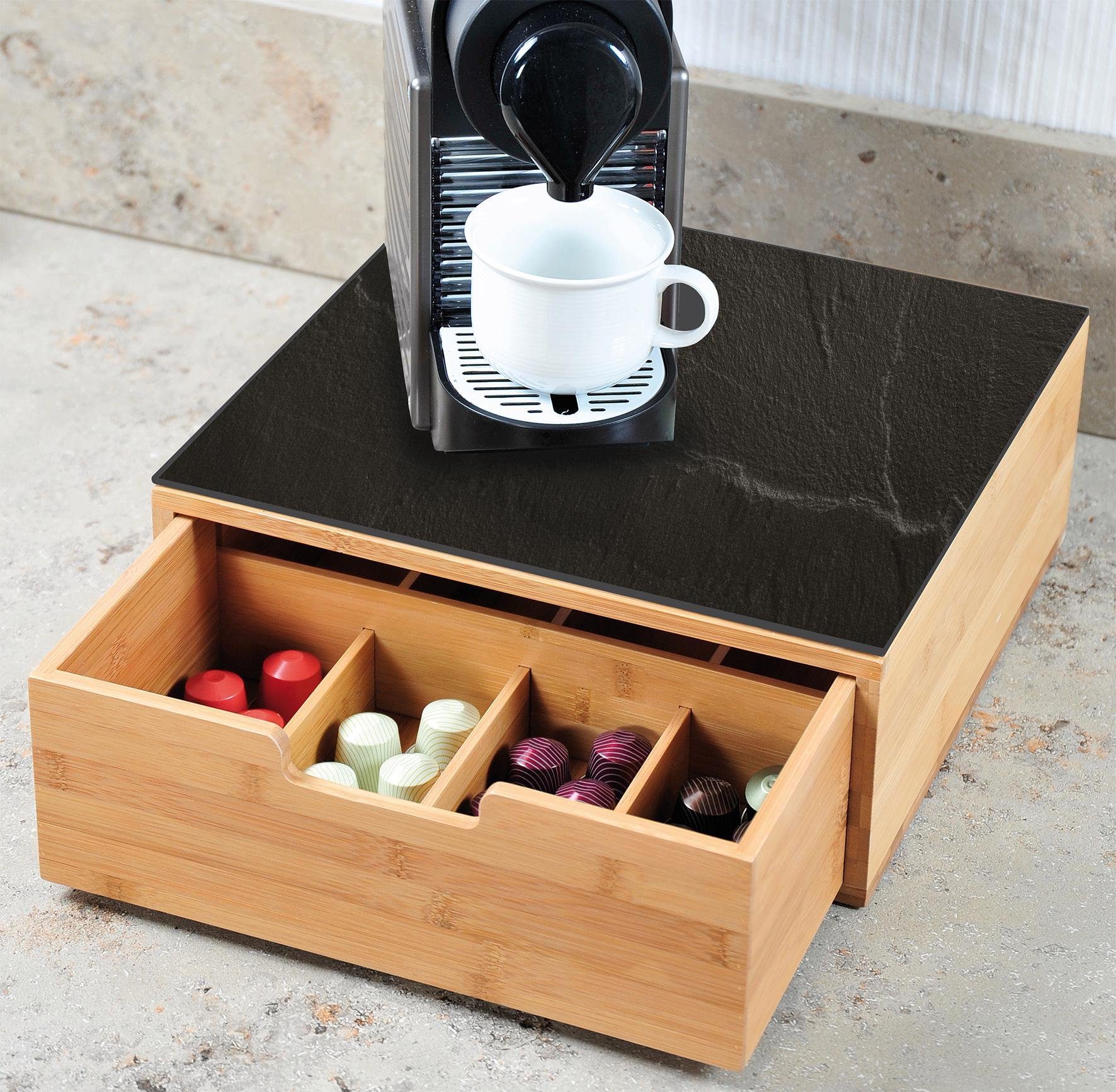 Glas, (1-tlg), Bambus, kitchen Teebeutel für & Kaffeekapseln KESPER Teebox, oder home for