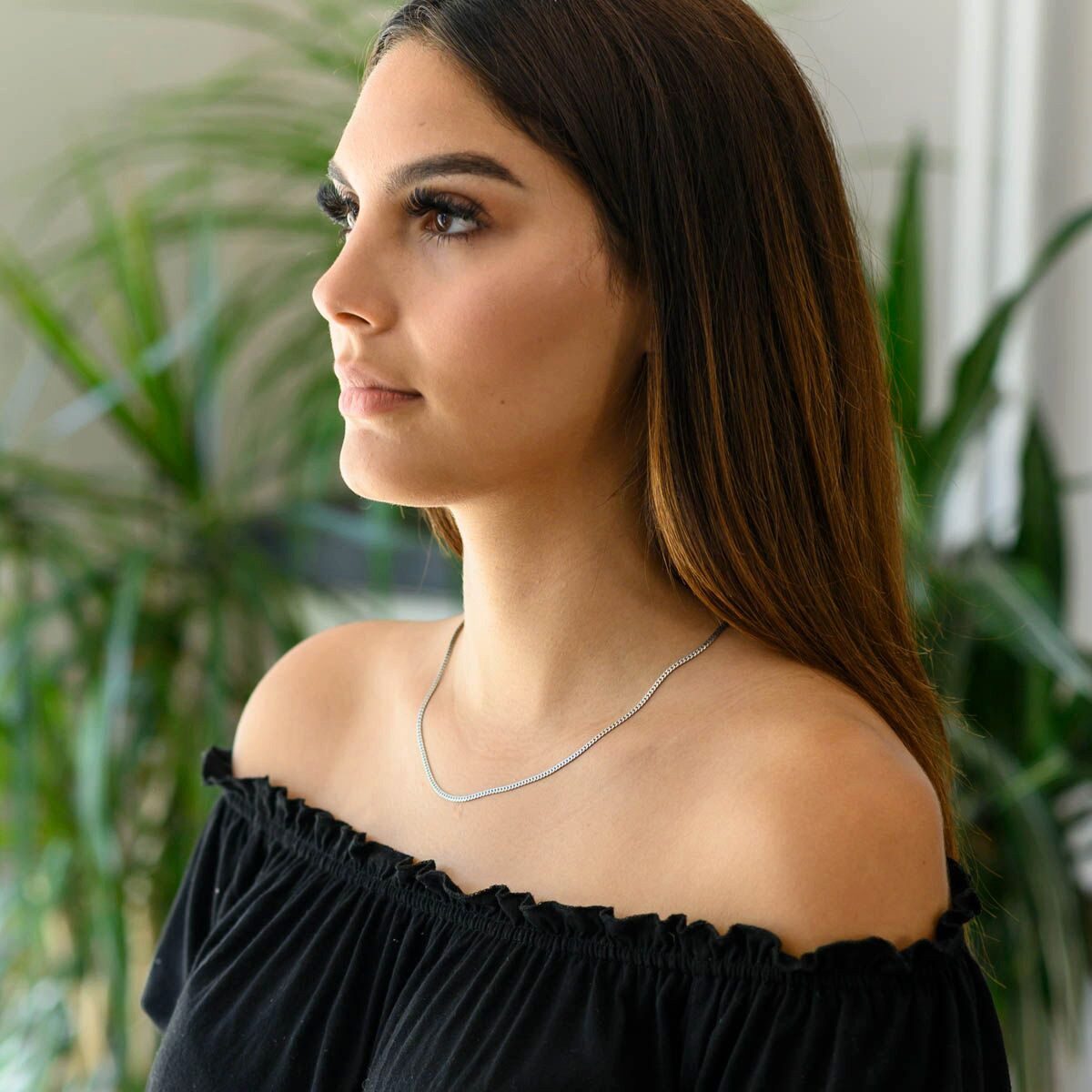 Materia Silberkette Herren Silber Panzerkette flach 2mm antik K16, 925 Ster günstig online kaufen