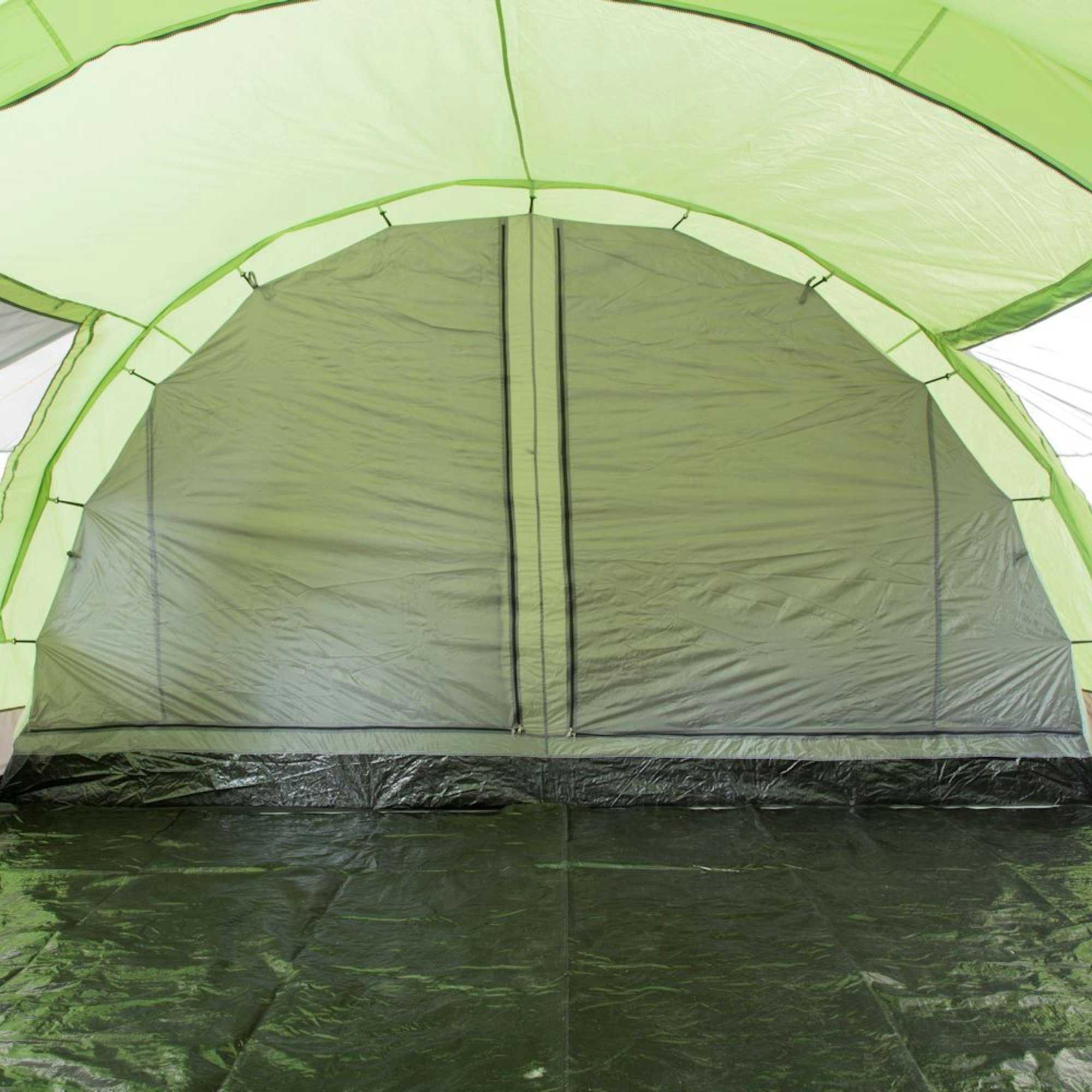 CampFeuer Personen, Tunnelzelt mm 6 Relax6 Grün/Grau, 6 5000 Zelt für Personen: Wassersäule,