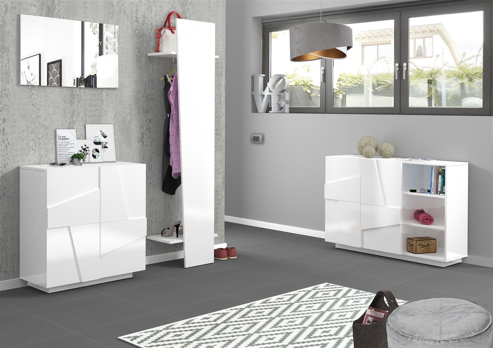 möbelando Schuhschrank Piacenza 81 x 86 x 38 cm (B/H/T)