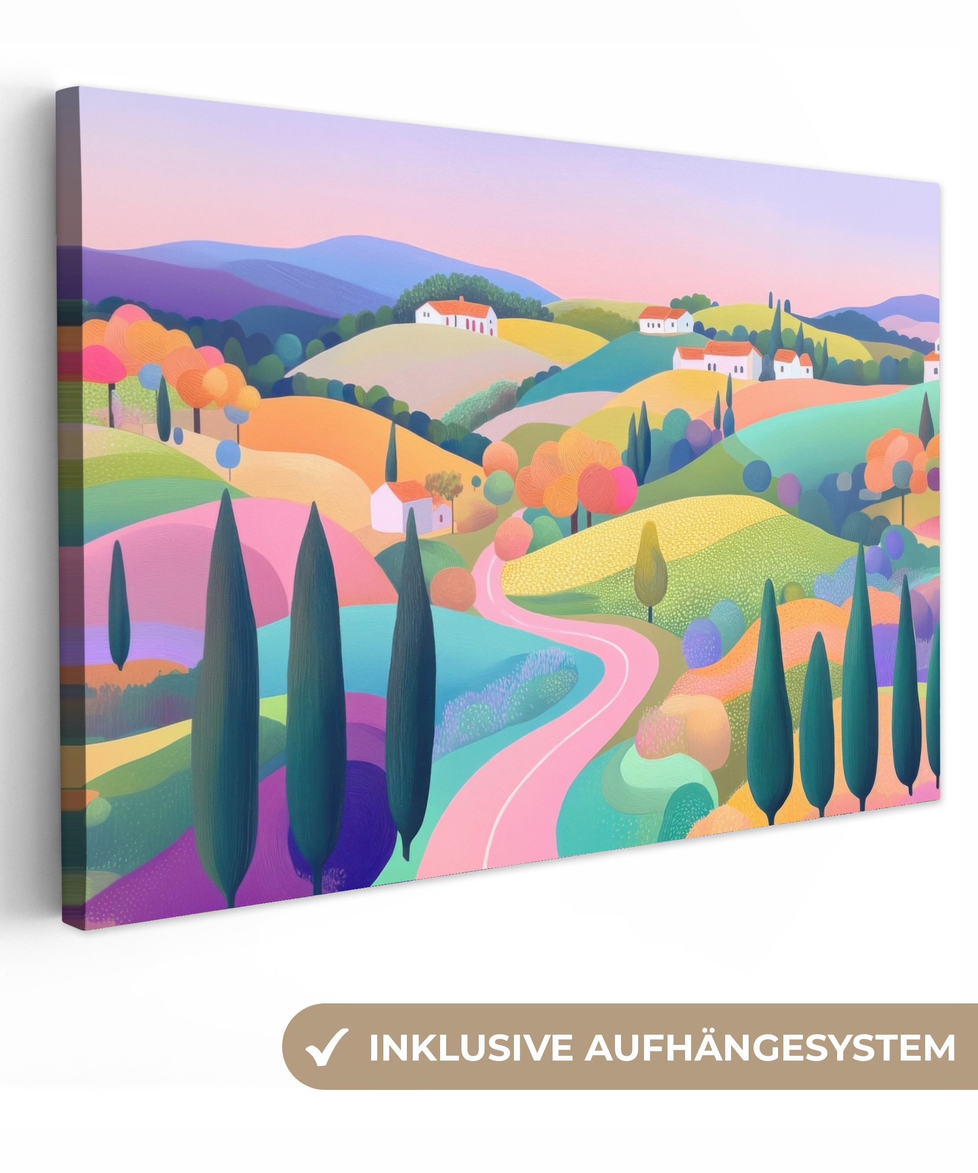 OneMillionCanvasses® Leinwandbild Landschaft - Lila - günstig online kaufen