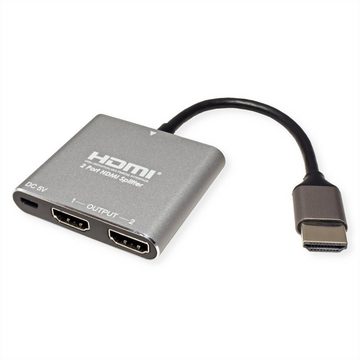 VALUE Video-Splitter, HDMI 4K, 2fach Audio- & Video-Adapter, 10.0 cm