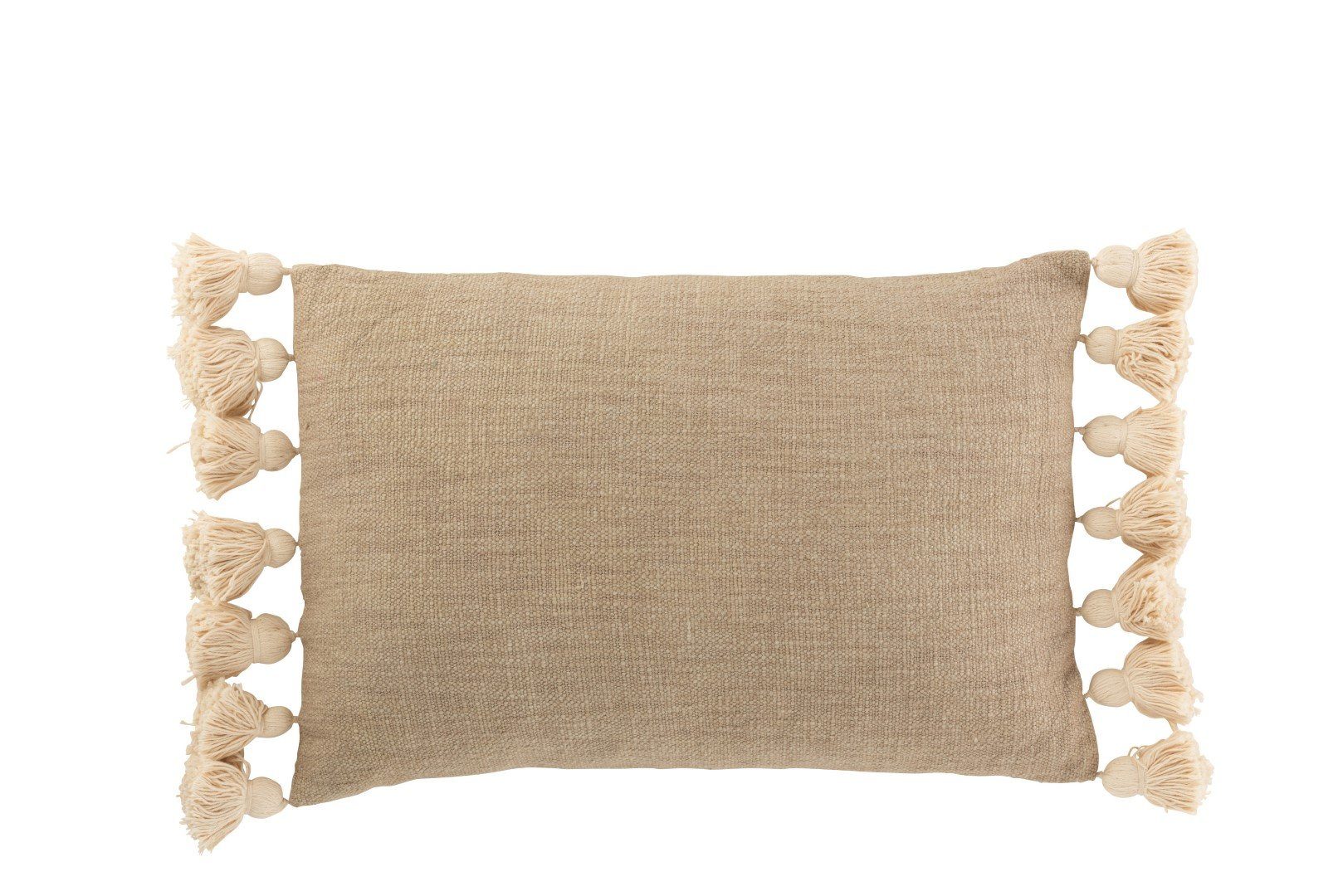 Dekokissen Dekokissen Boho, gewebt mit Quasten, beige-natur, 60x40cm, inkl. Füllung, Vintage Zierkissen Couchkissen Sofakissen.