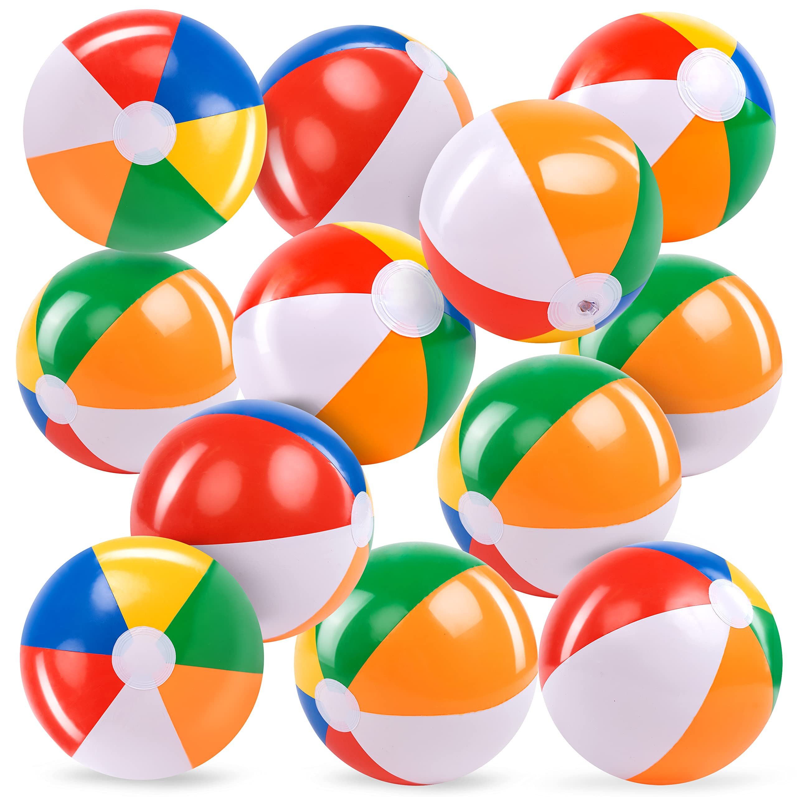Beachball SLOOSH 12 Stück Wasserball aufblasbar,Strandball, Wasserball Kinder