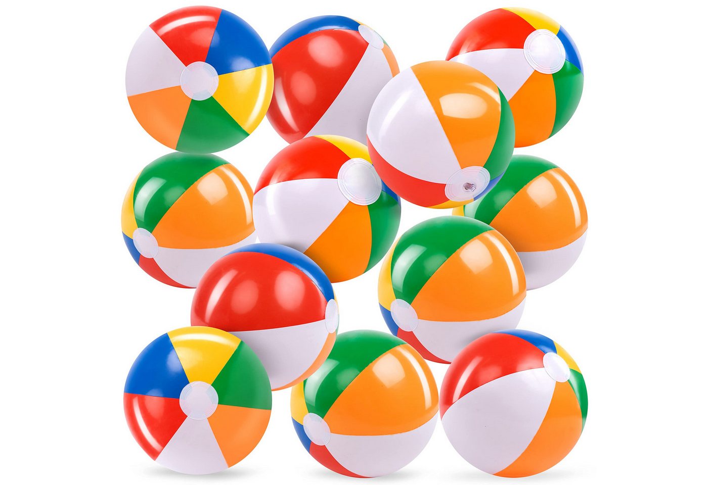 sloosh Beachball SLOOSH 12 Stück Wasserball aufblasbar,Strandball, Wasserball Kinder (12-St)