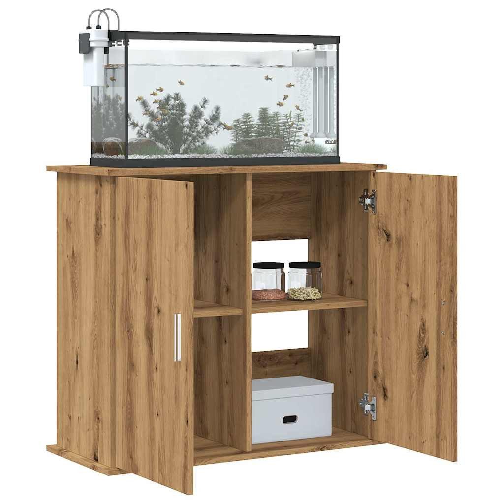 vidaXL Aquariumunterschrank Aquariumständer Artisan-Eiche 81x36x73 cm Holzwerkstoff Terrarium Gest