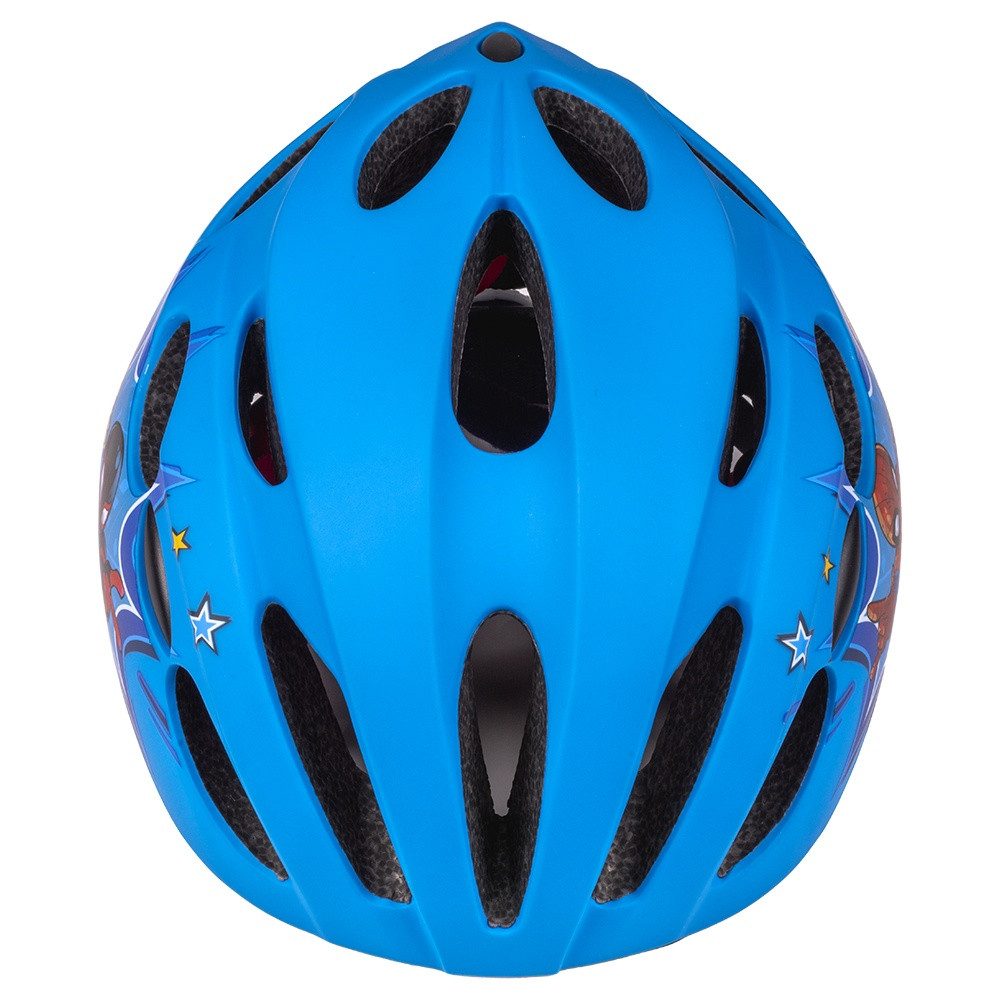 Seven Polska Kinderfahrradhelm "Spiderman", hellblau, 52-56cm, In-Mold-Tec, ab ca. 6 Jahre