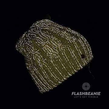 RUBBERNECK Beanie Flash Beanie Wollmütze für Damen, Sport und Freizeit aus reflektierender Wolle mit Innenfleece, One Size, Damen und Herren