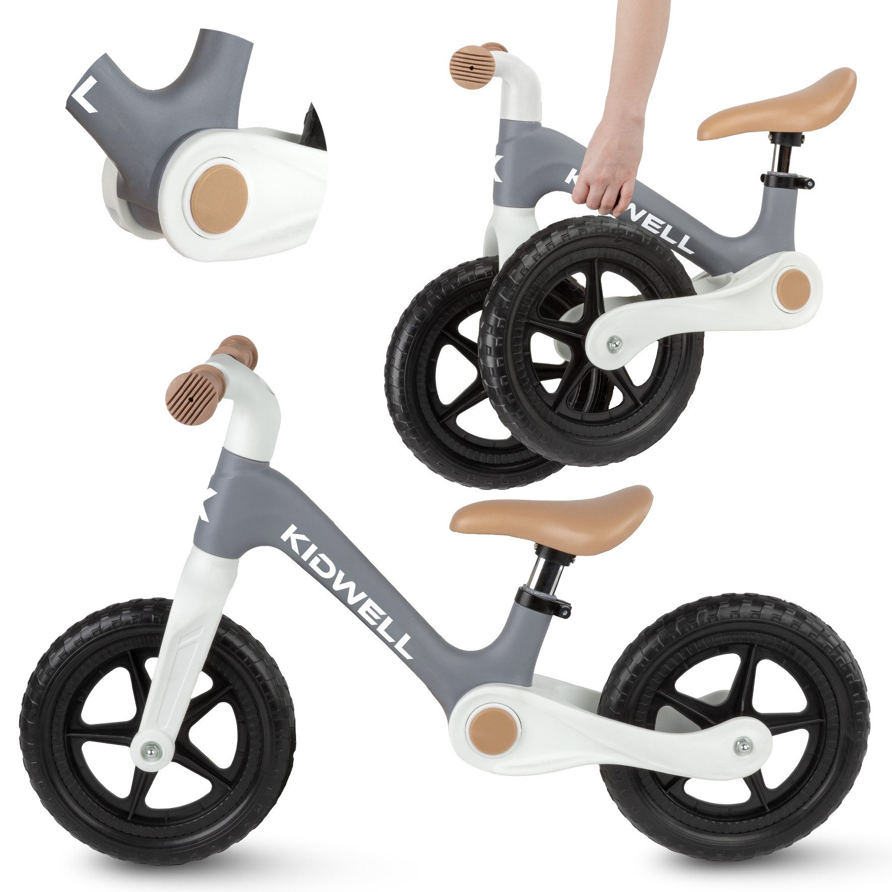 COIL Laufrad Kinderfahrrad 12 Zoll – Balance Bike ohne Pedale – Leicht - Stabil, System Click & Fold, EVA-Schaumstoffräder, ab 2 Jahren
