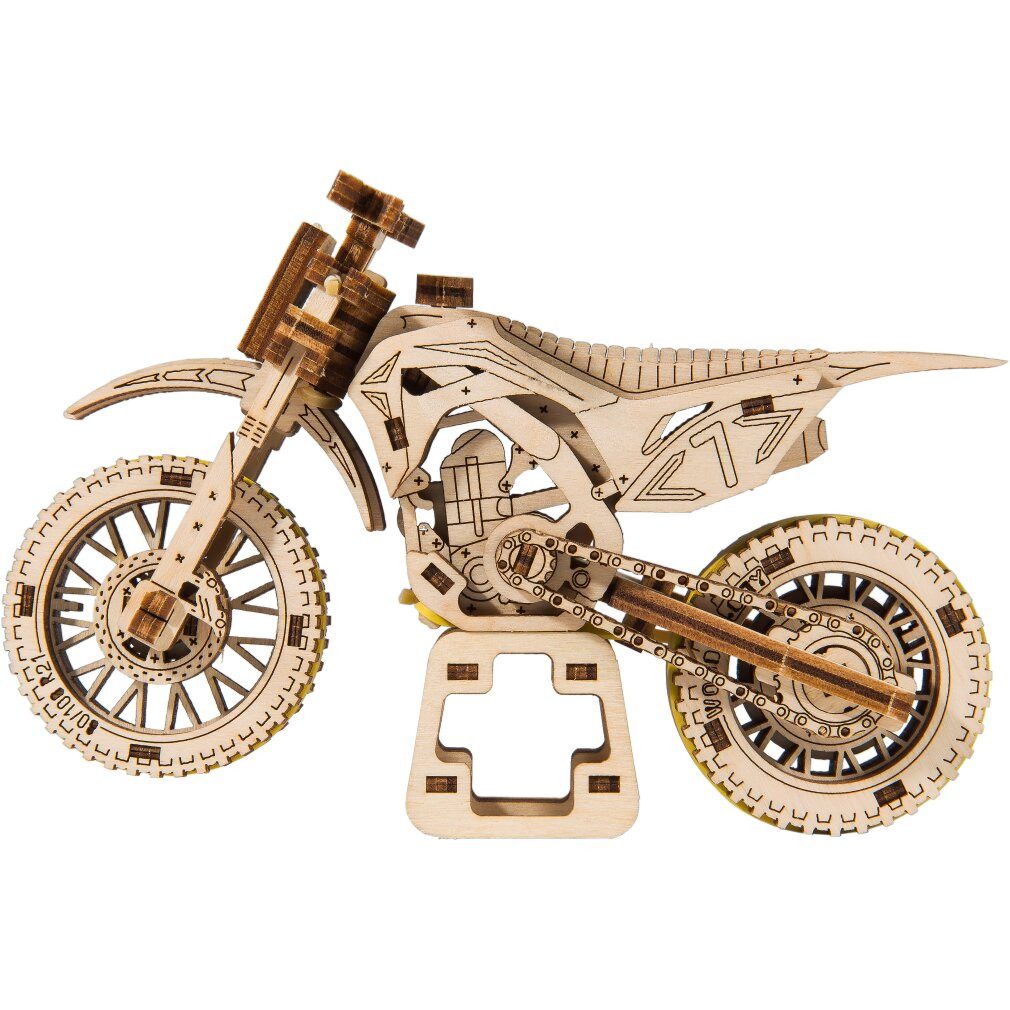 Wooden City 3D-Puzzle 3D-Puzzle Motorrad MotoCross 88 Teile, Puzzleteile