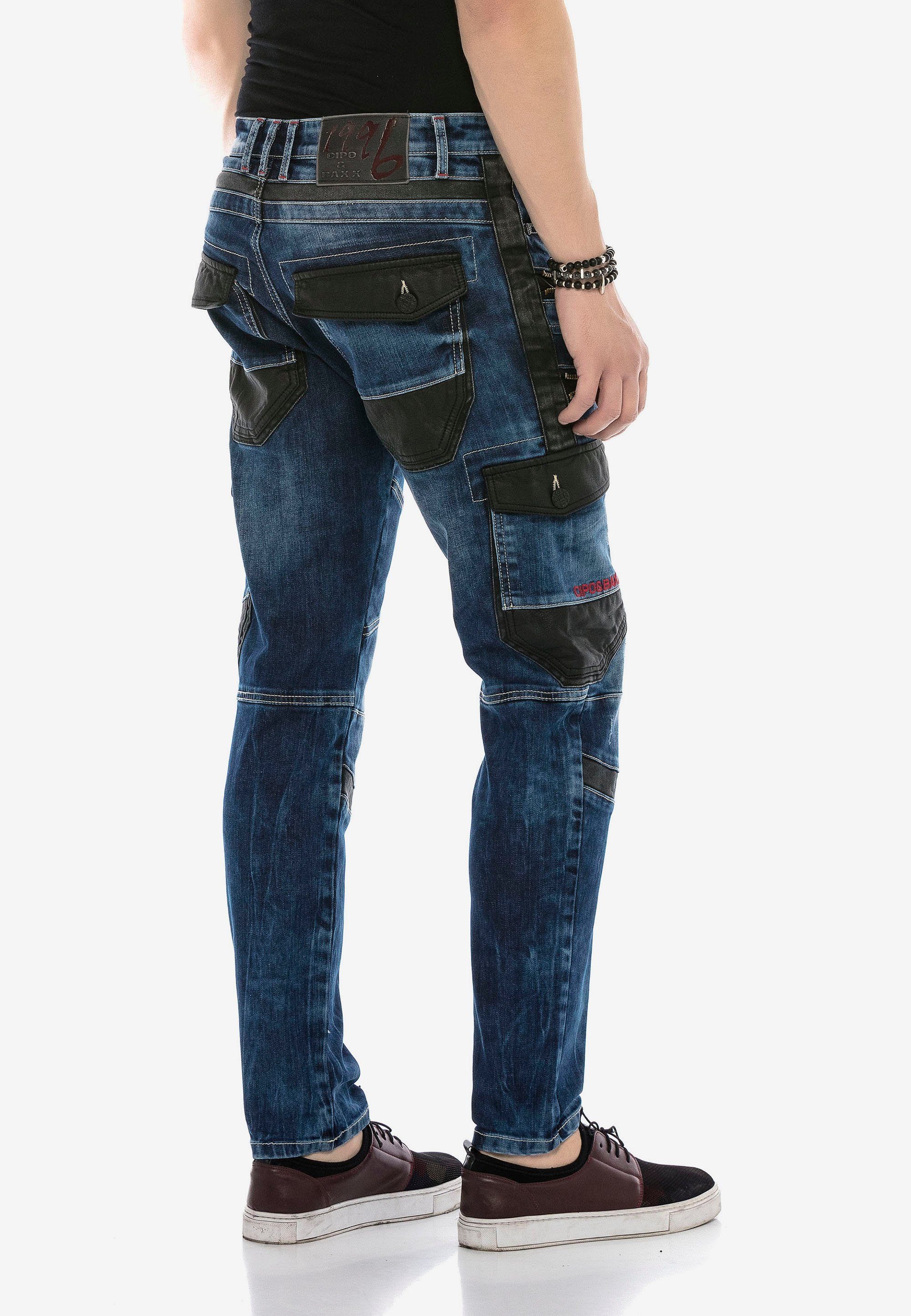 Cipo & Baxx Jeans Applikationen mit auffälligen Bequeme