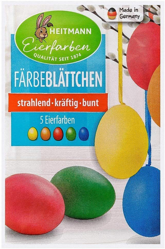 BRAUNS HEITMANN Osterei Heitmann Eierfarben 5 Blättchen Heißfärbe Blättchen 1007781